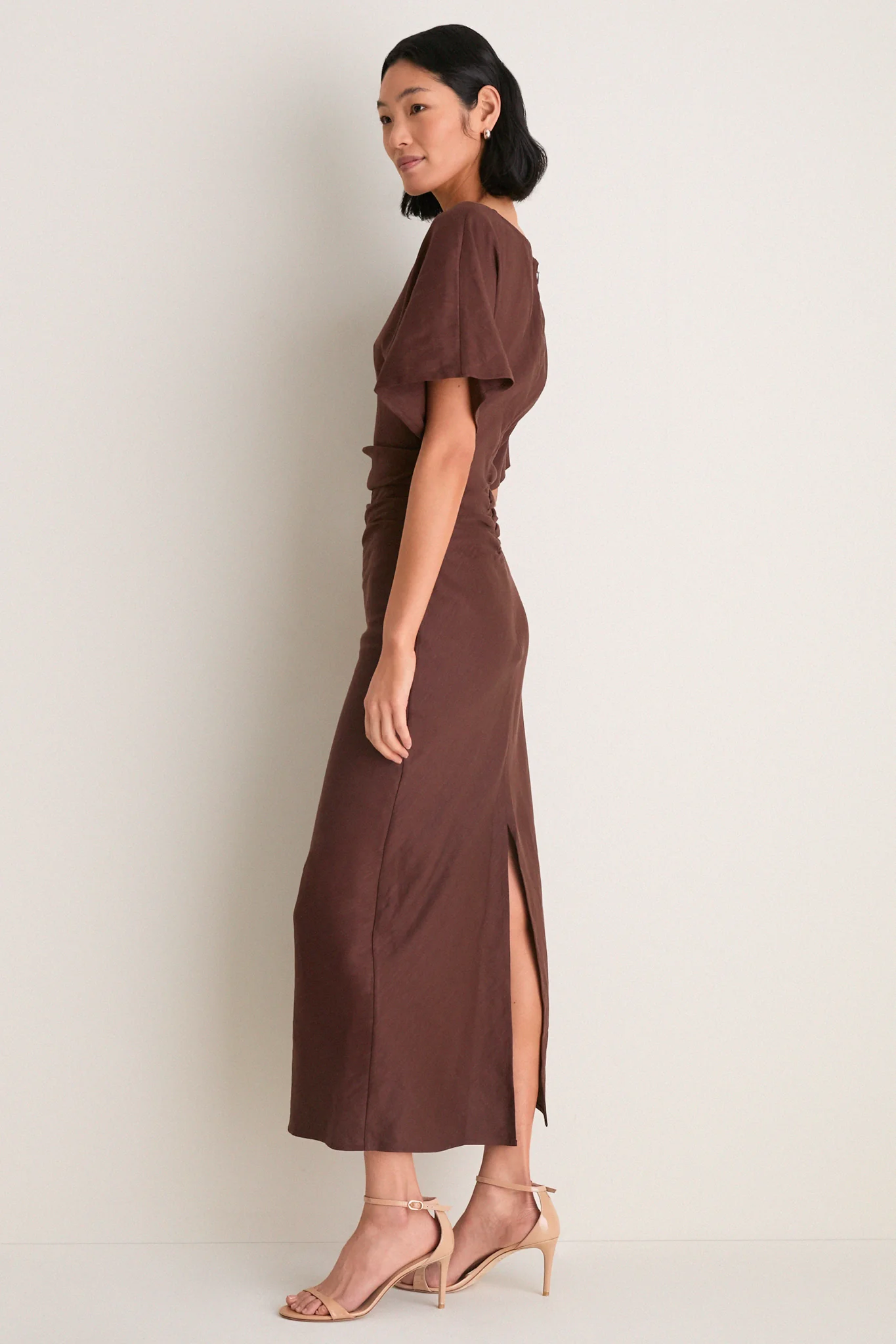 Dark Oak Amelie Linen Dress - Image 3