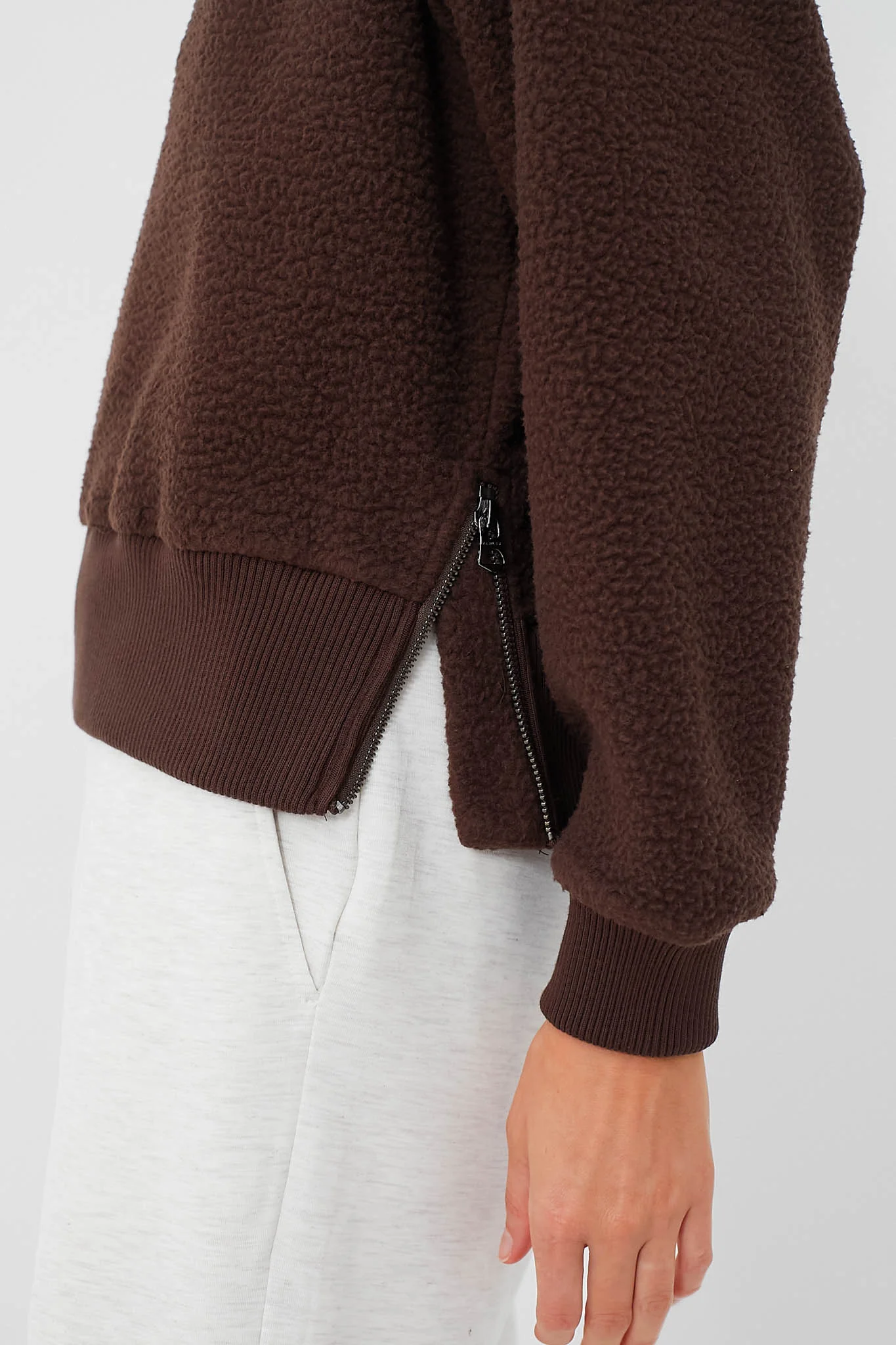 Dark Truffle Roselle Half Zip Fleece - Image 6