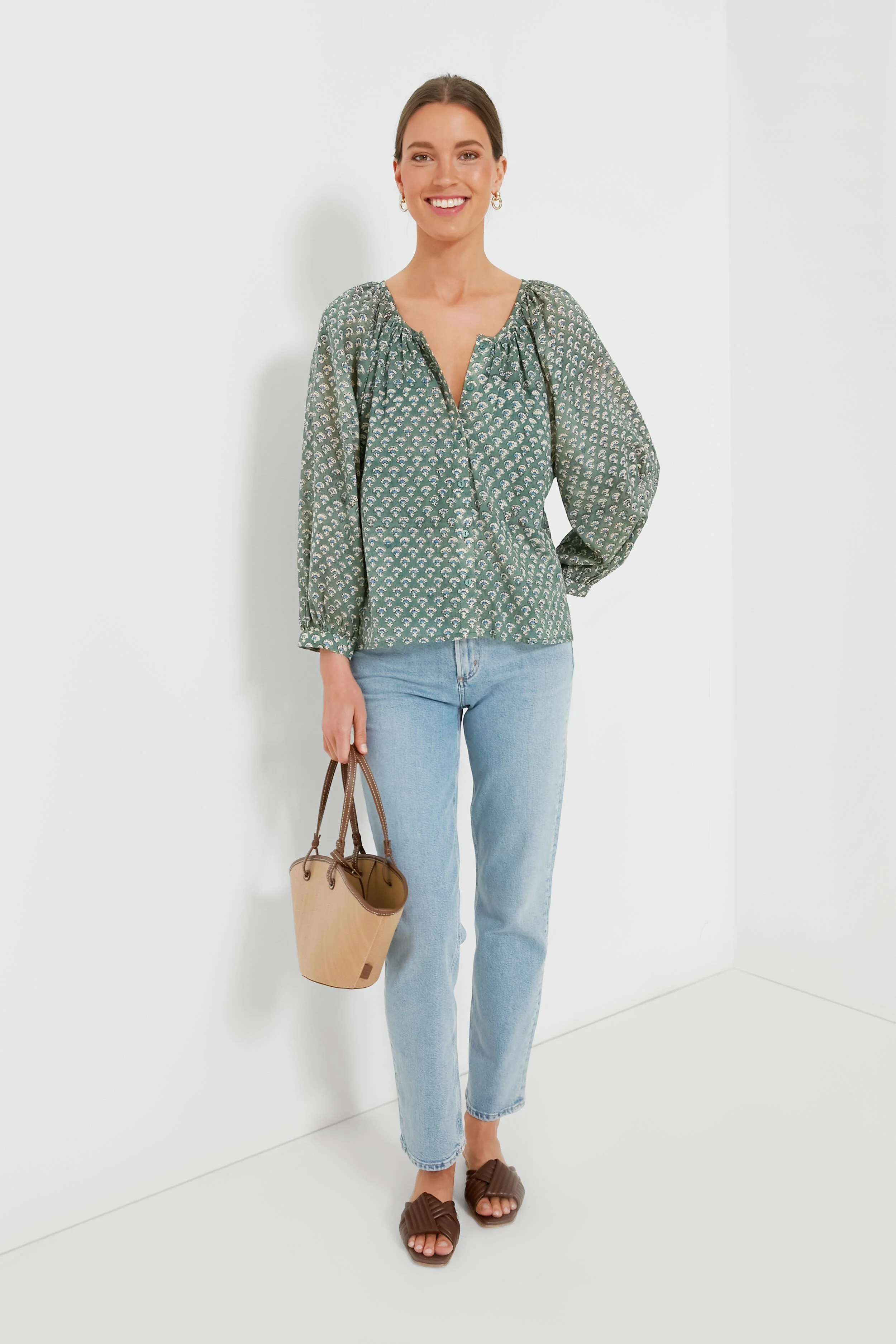 Day Flowers Juniper Frances Blouse - Image 6
