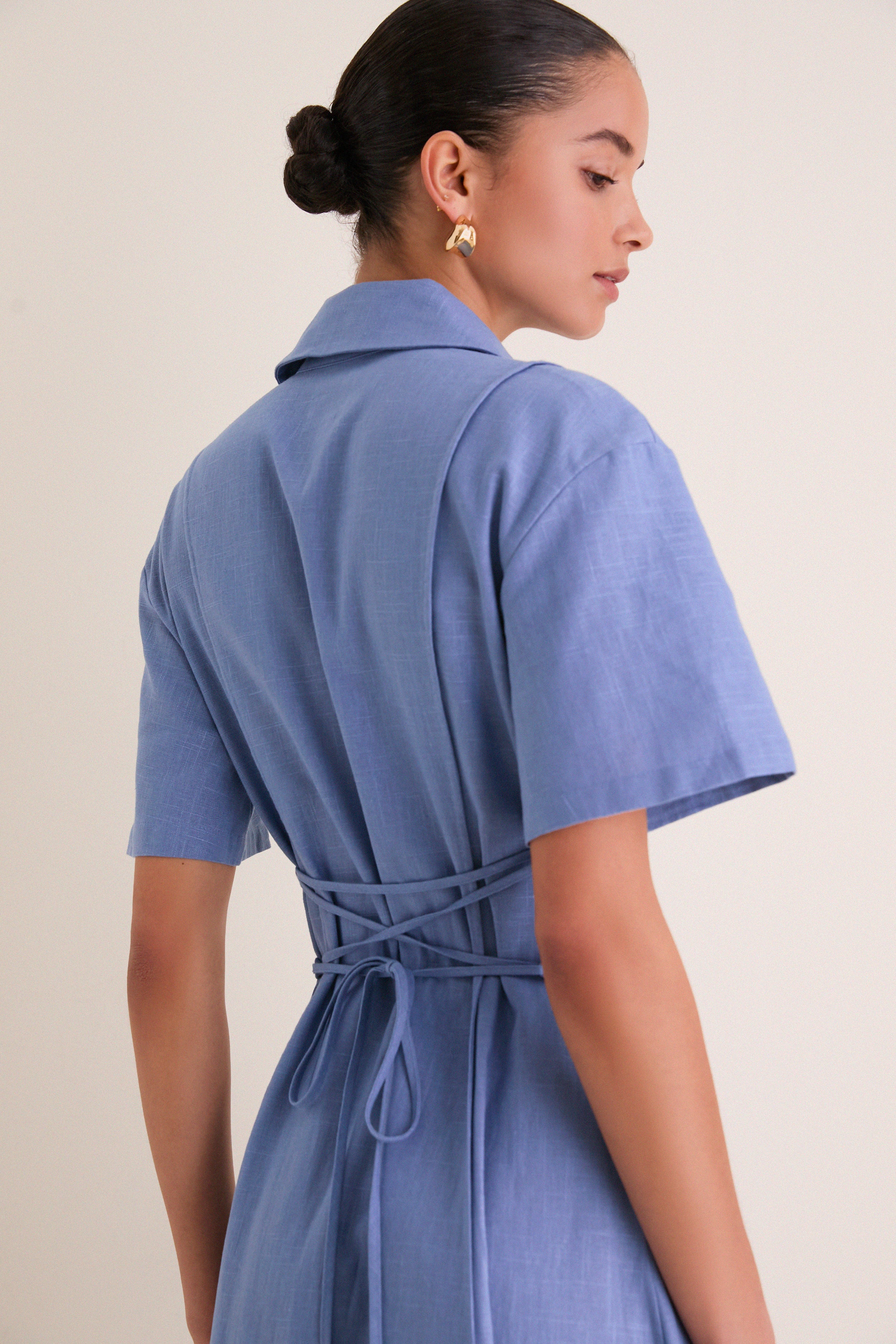Delphinium Analise Shirt Midi Dress - Image 2