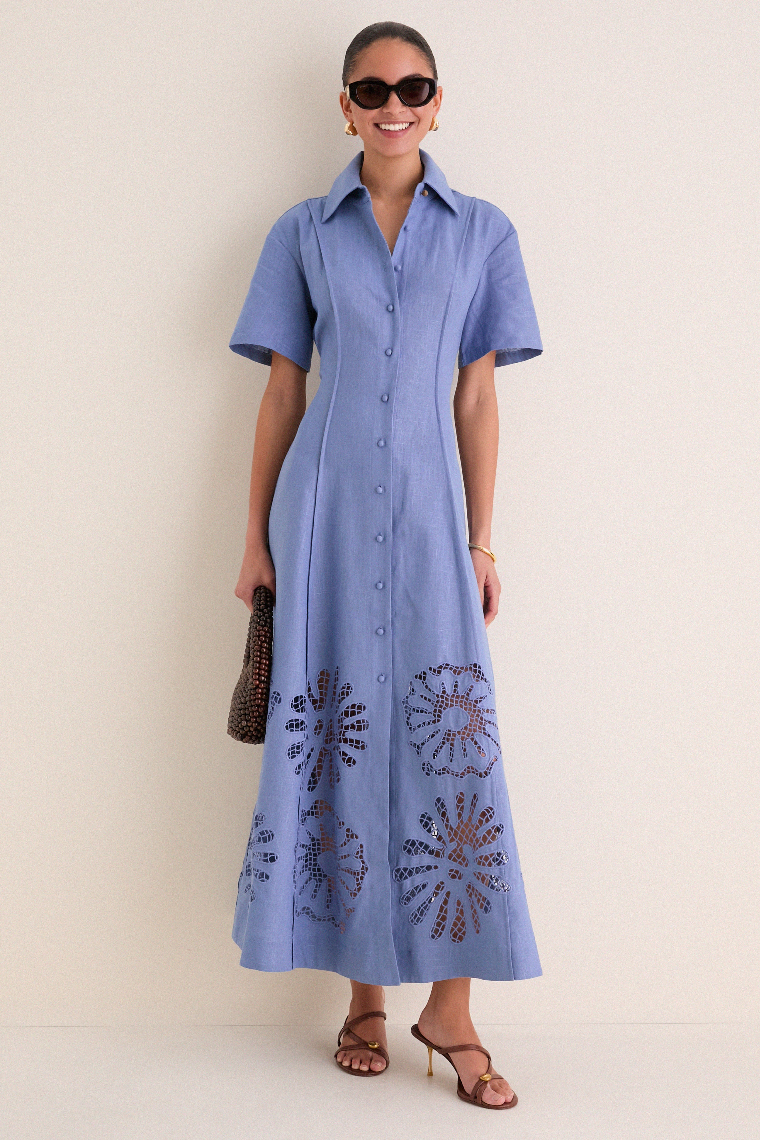 Delphinium Analise Shirt Midi Dress - Image 7