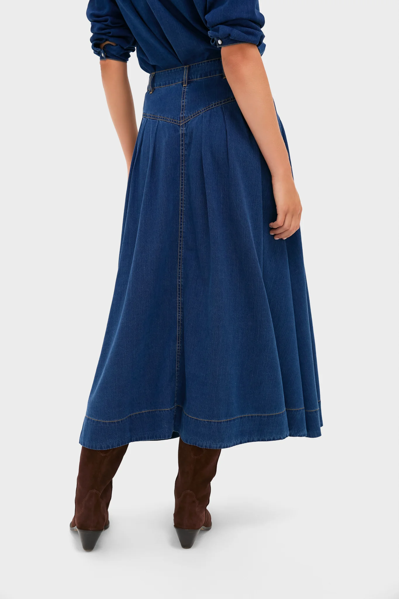 Denim Blue Rhodes Maxi Skirt - Image 4