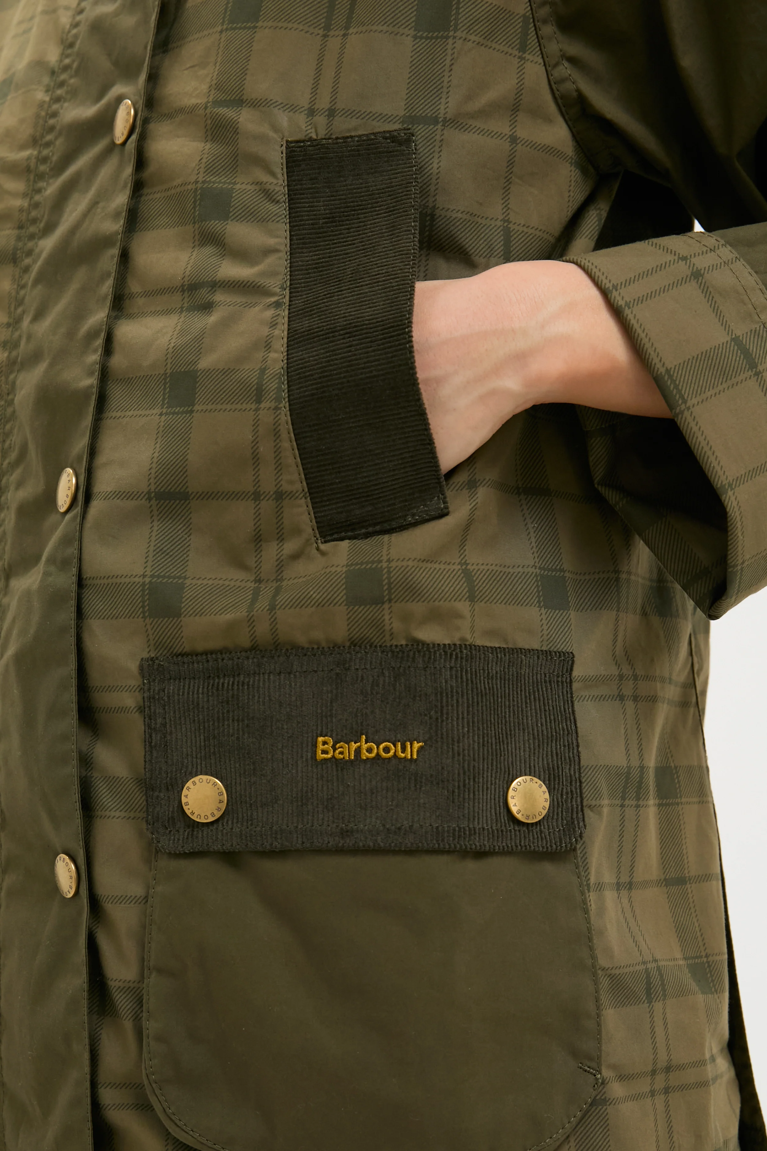 Dusky Green Modern Tartan Beadnell Casual Jacket - Image 5