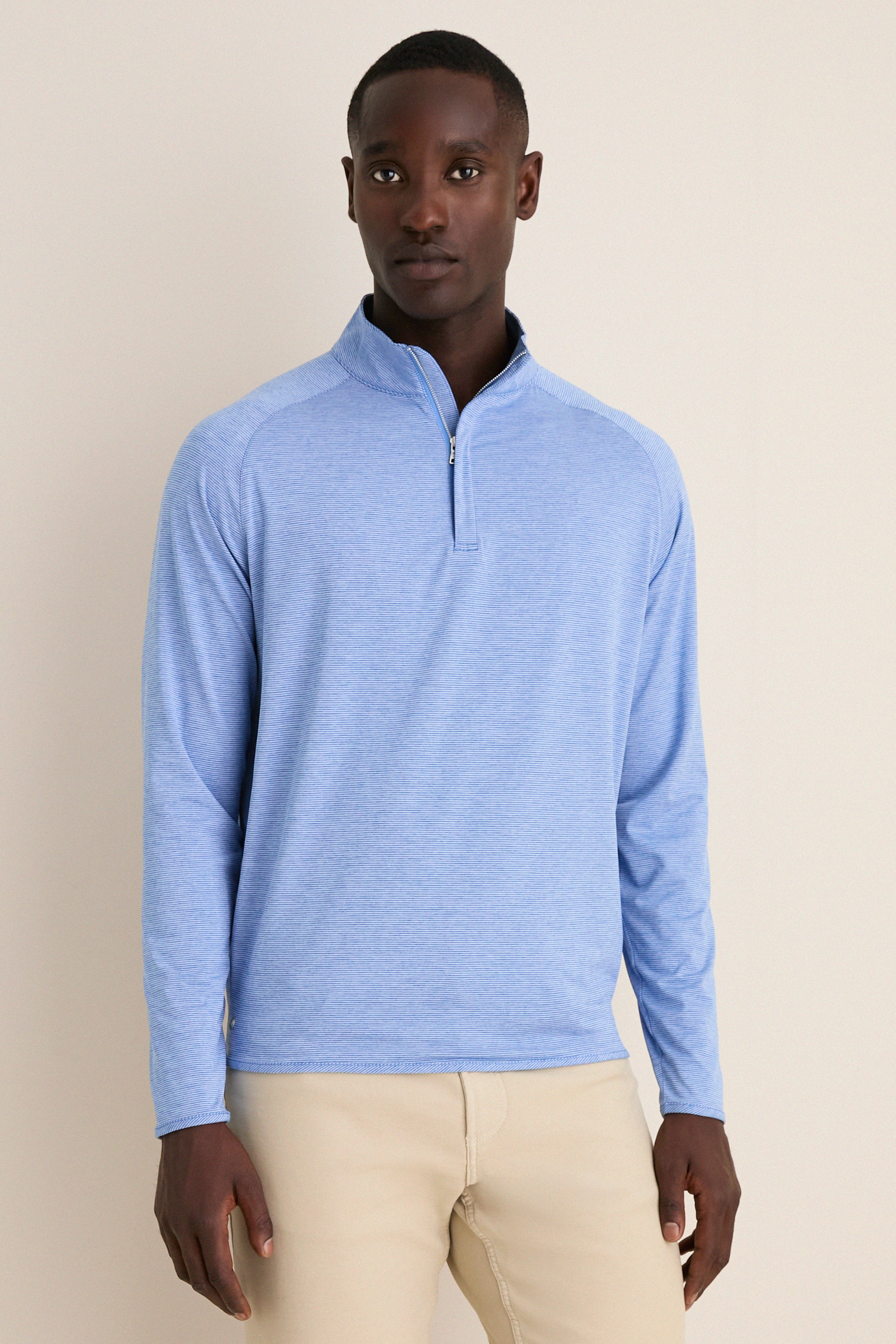 Dust Blue Stealth Stripe Performance Quarter Zip - Image 7