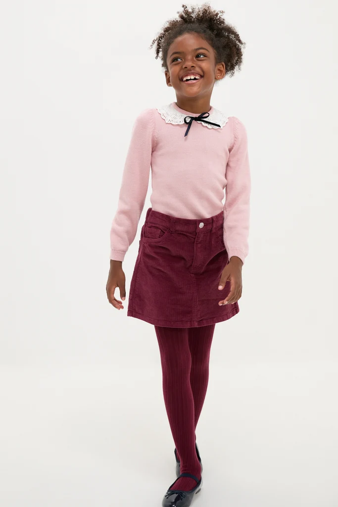 Dusty Pink Blanca Merino Wool Girl Jumper - Image 2