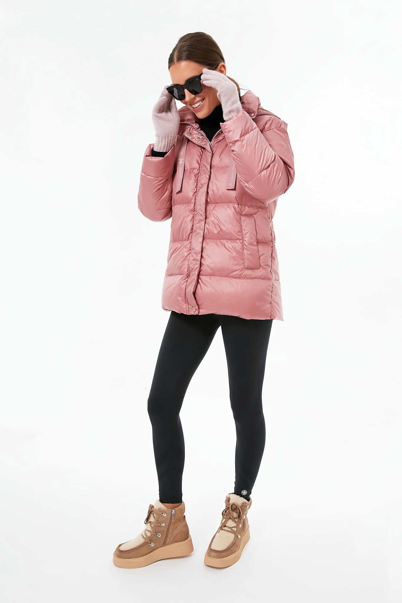 Dusty Rose Cashmere Texting Gloves - Image 2