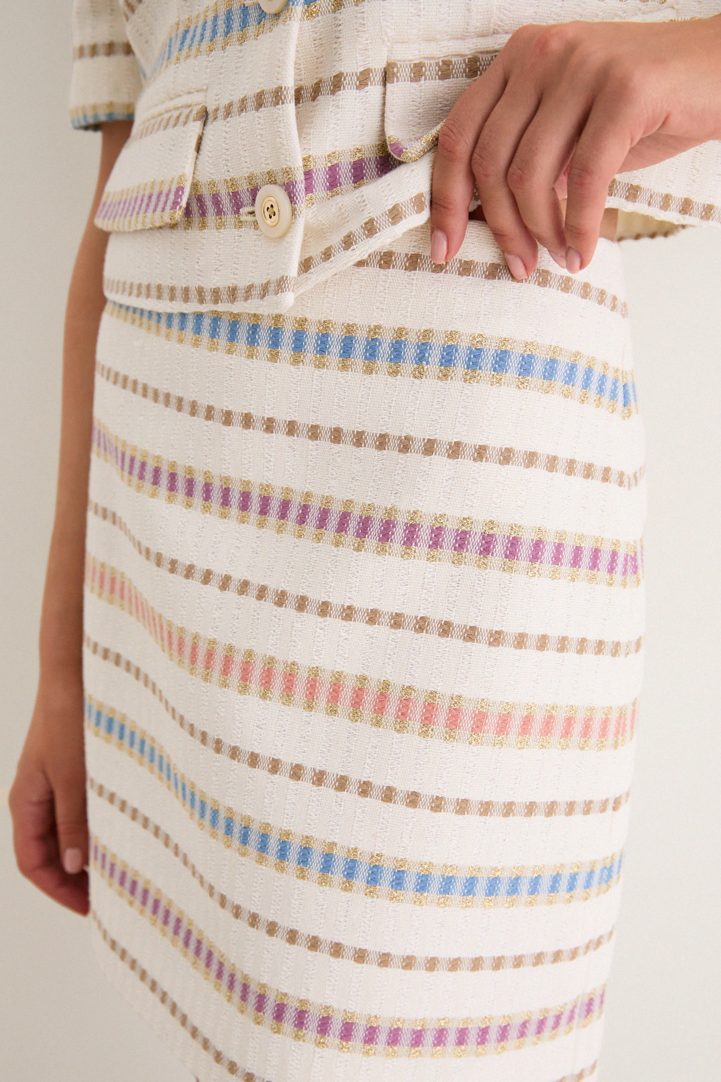 Ecru Multi Ohemia Skirt - Image 5