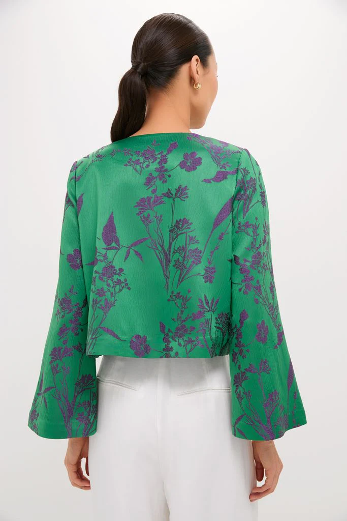 Emerald Jacquard Justine Top - Image 5