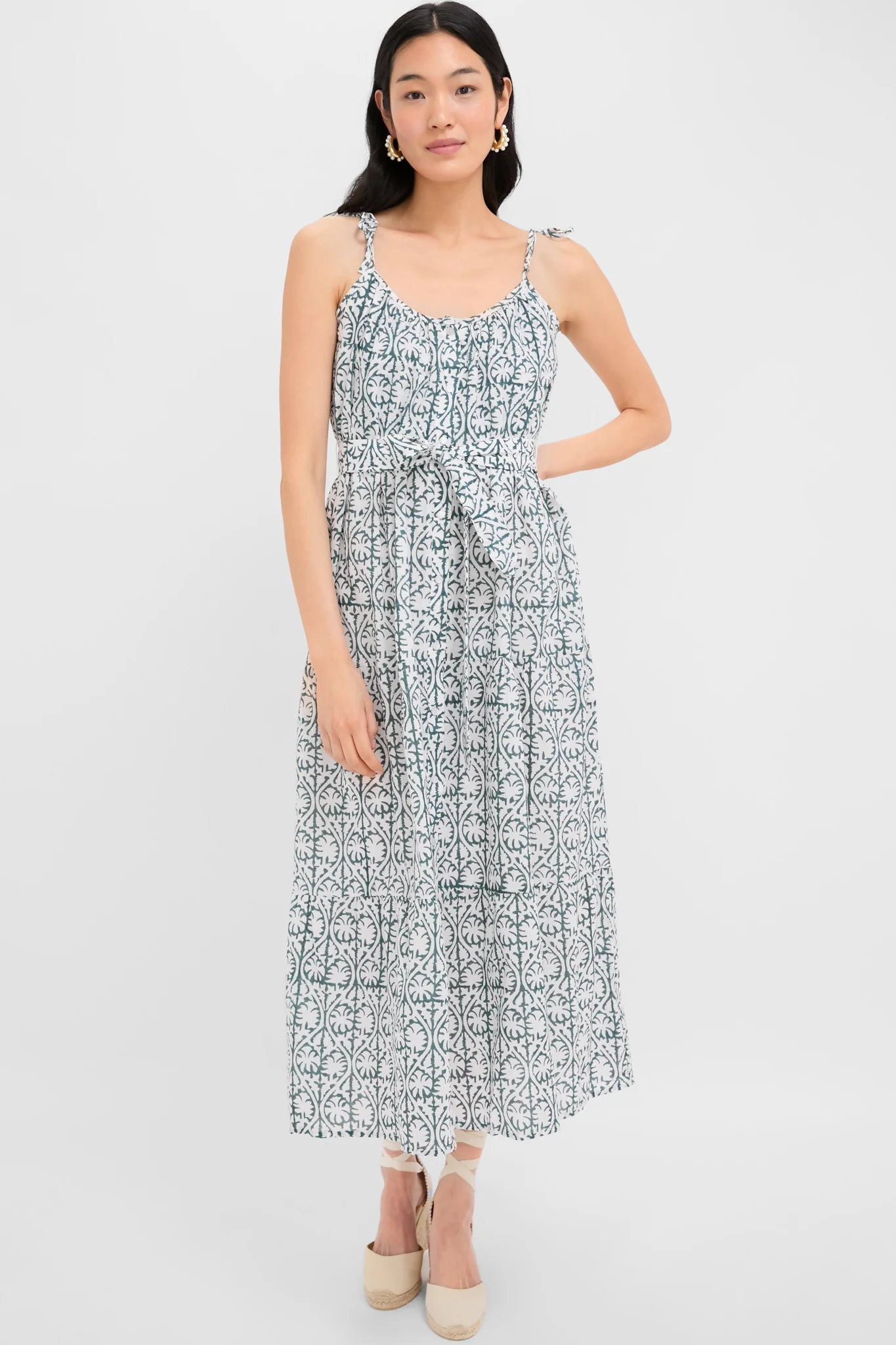 Etoile Vine Forest Organic India Button Front Sundress 2