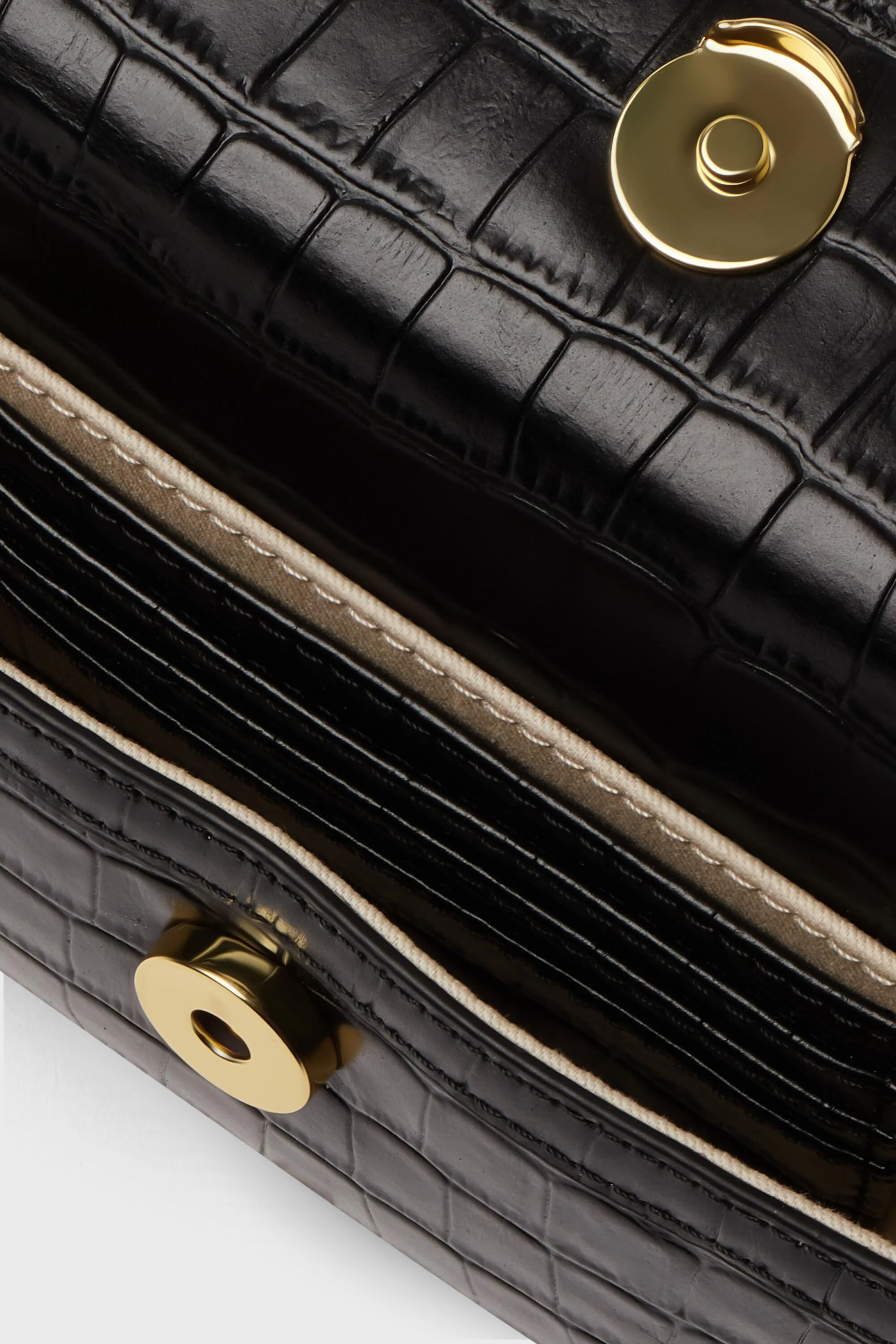 Exclusive Black Croc Phone Crossbody - Image 5