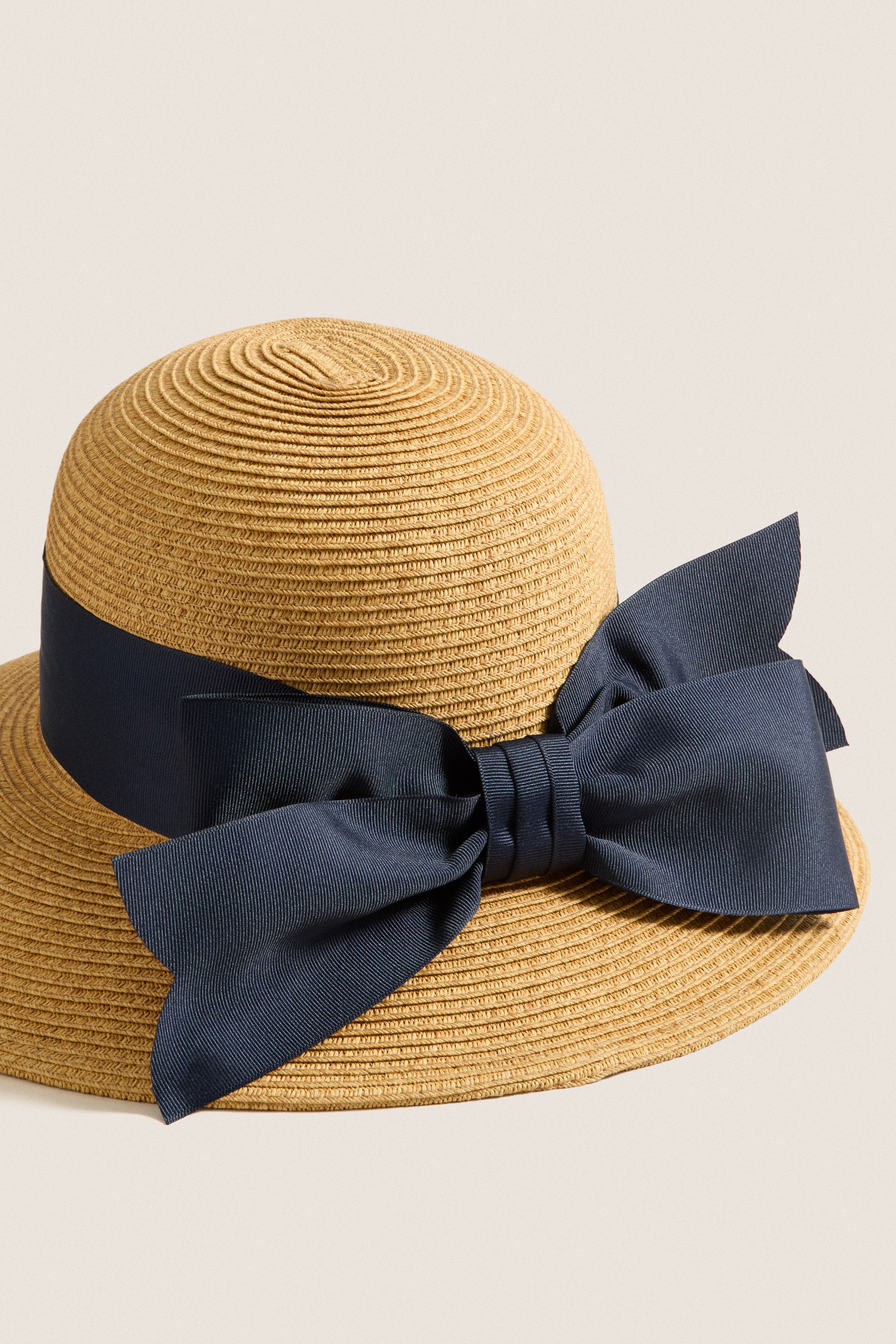 Exclusive Navy Packable Wide Bow Sunhat - Image 4