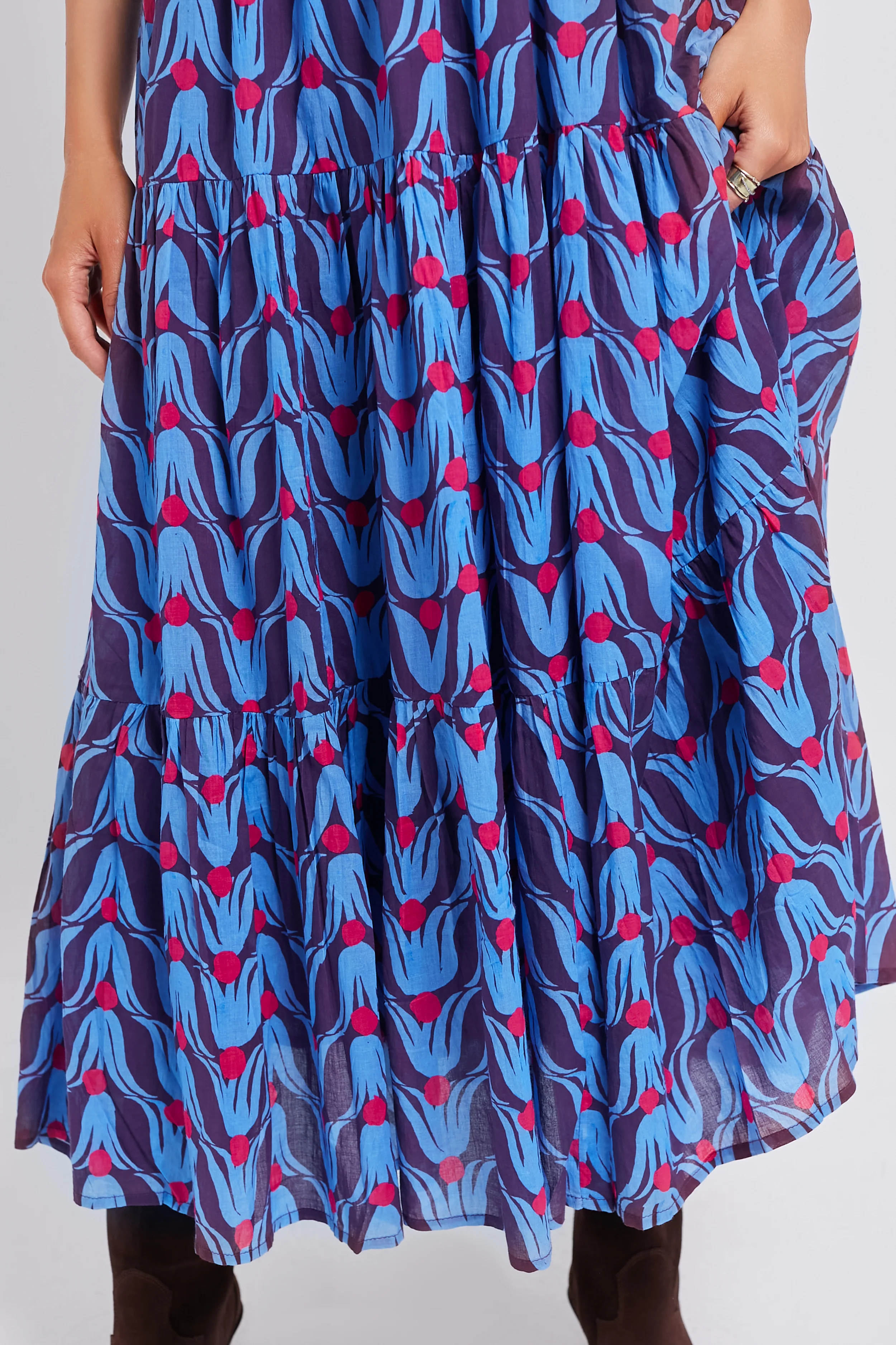 Exclusive Tulip Red Sleeveless Smocked Maxi - Image 6