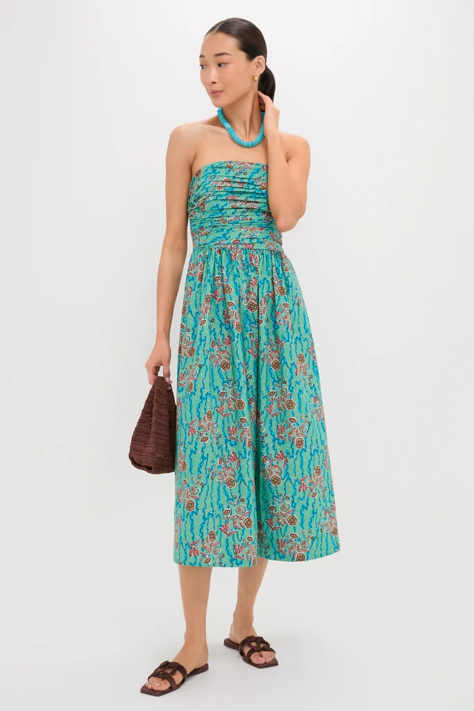 Fauvist Floral Strapless Mireille Dress - Image 2