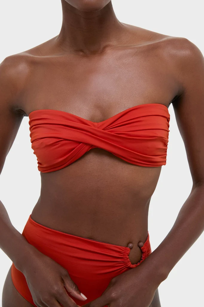 Fire Red Sea Sprite Bikini Top - Image 5