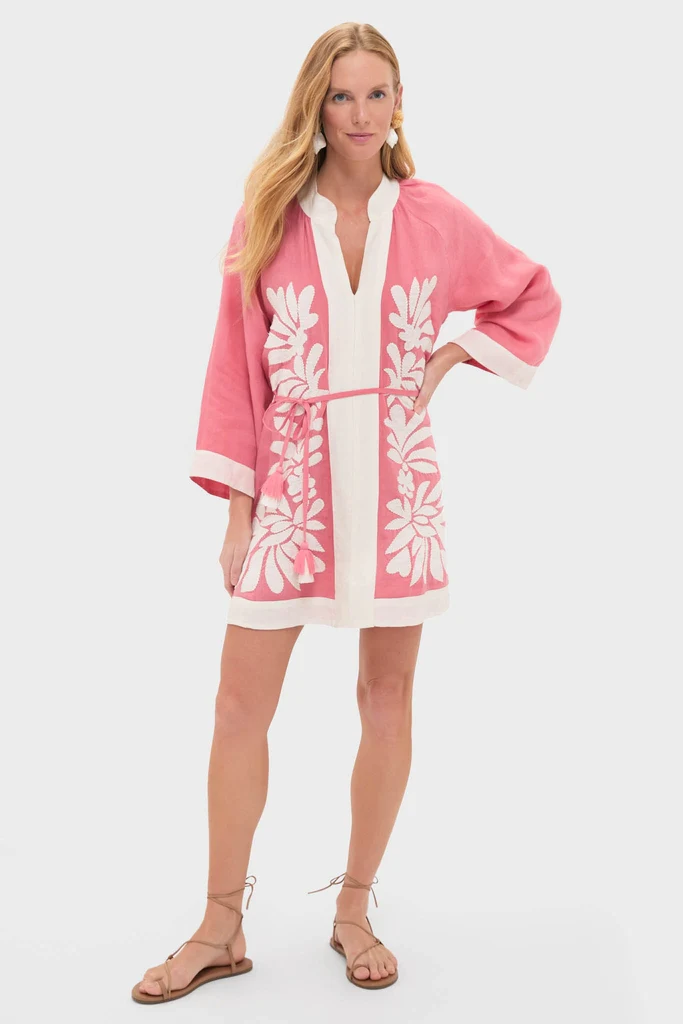 Flora Pink Lumi Mini Dress - Image 6