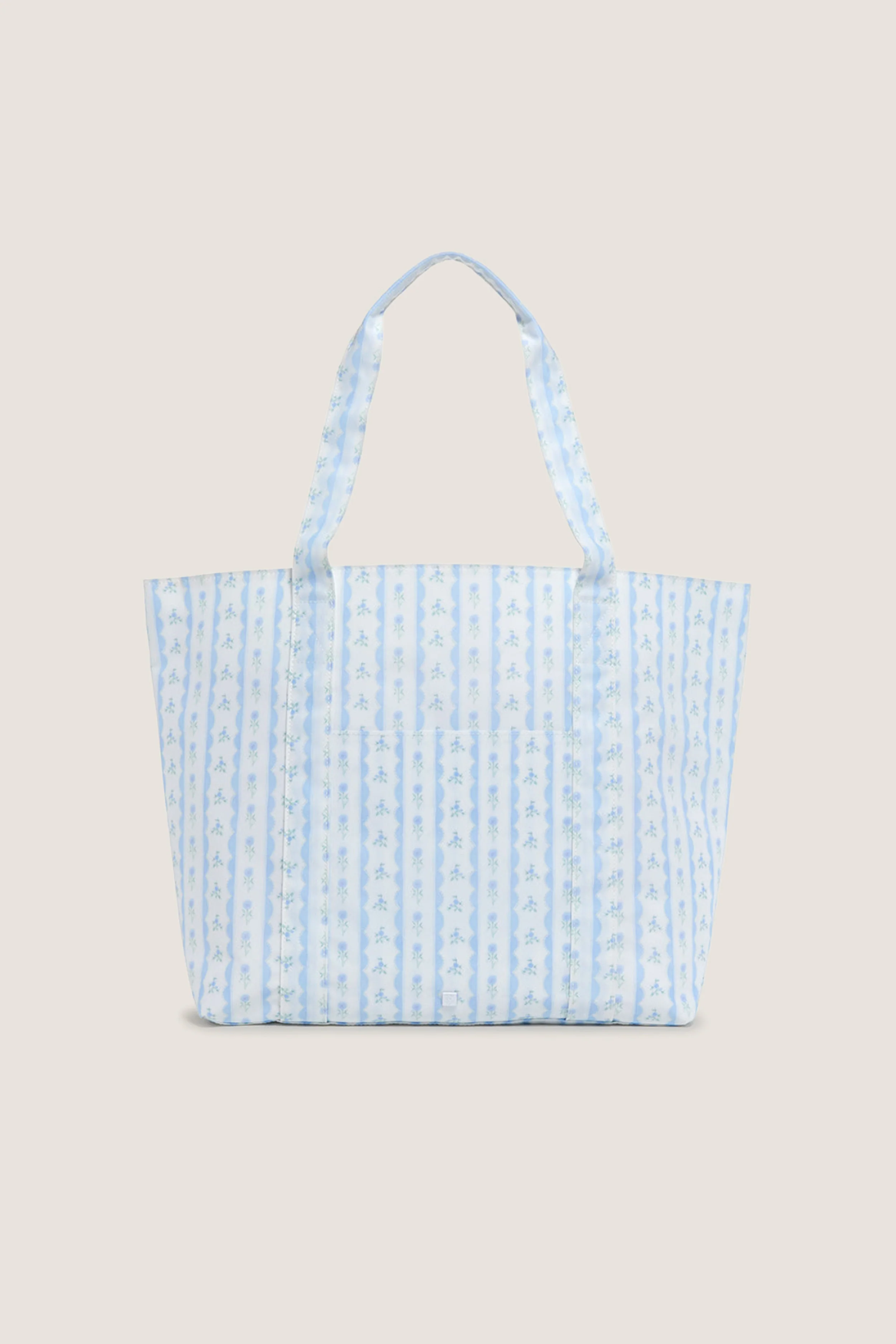 Floral Blue Ribbon Jumbo Tote