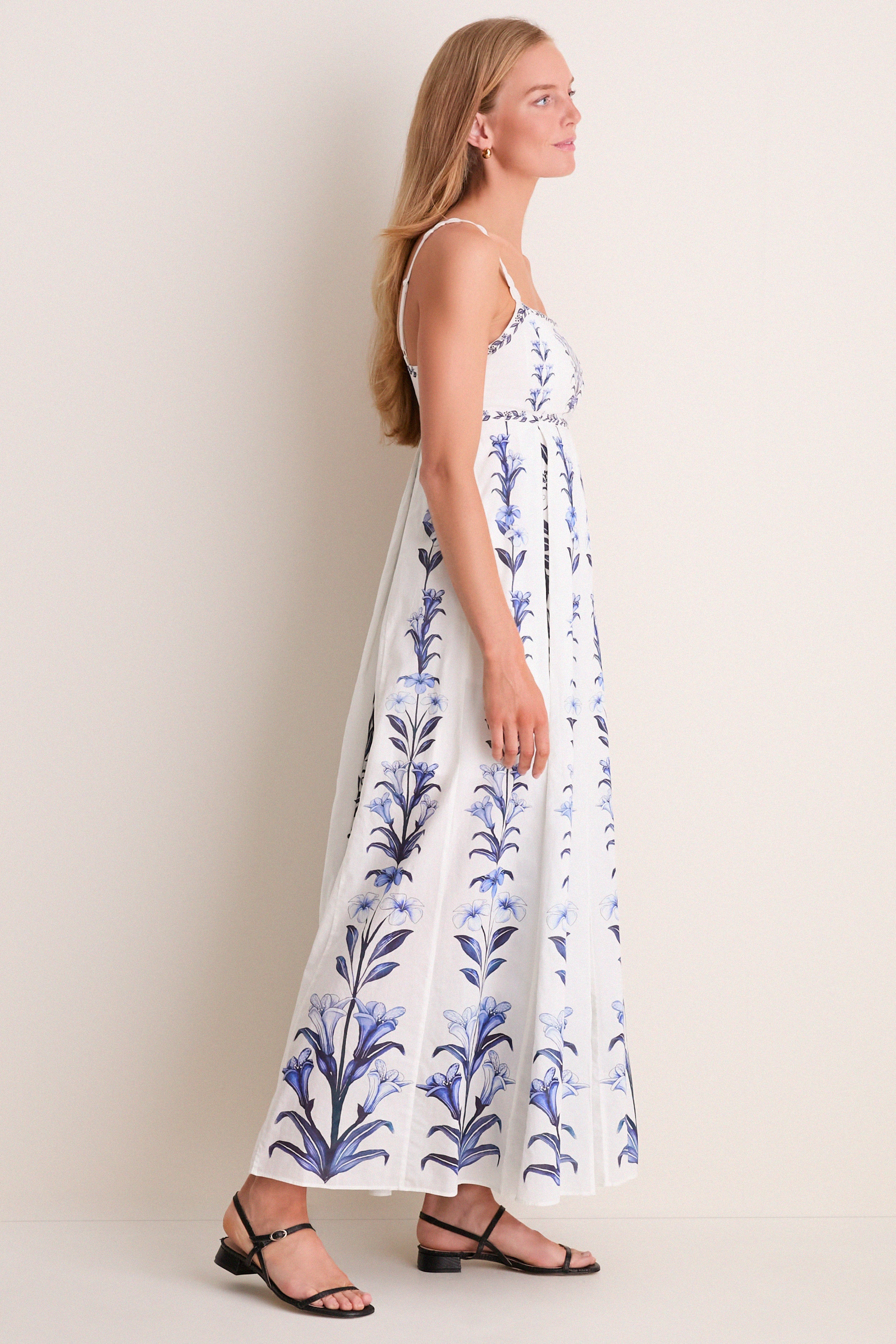 Flowers Arch Off-White Maxi Dress - Image 3