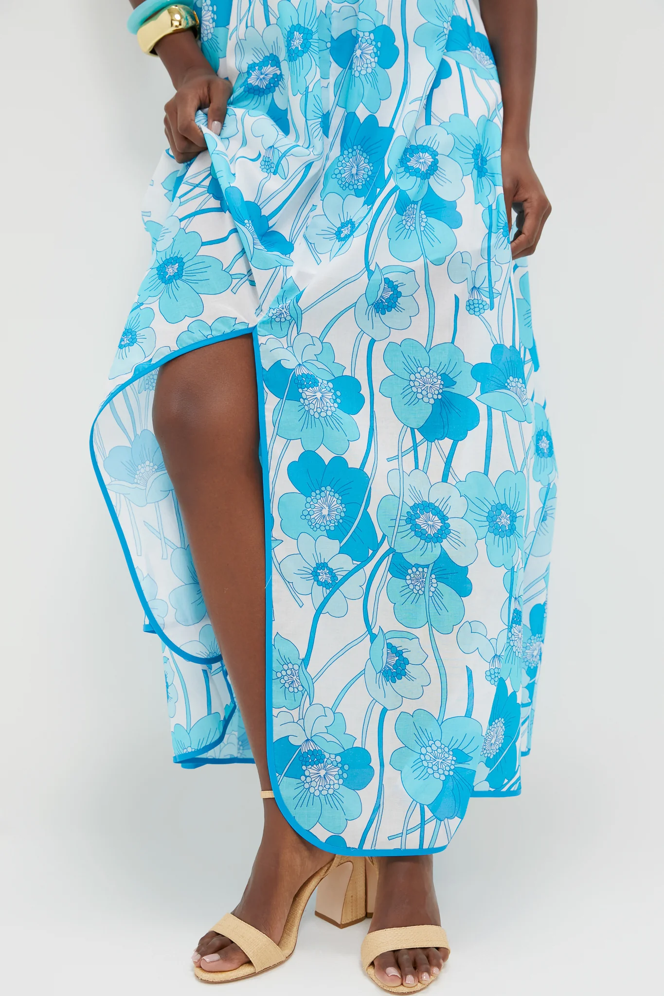Flowers Waves Maui Halter Midi Dress - Image 6