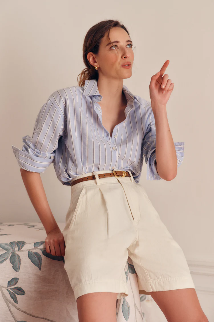 French Blue Stripe Nadine Button Down - Image 2