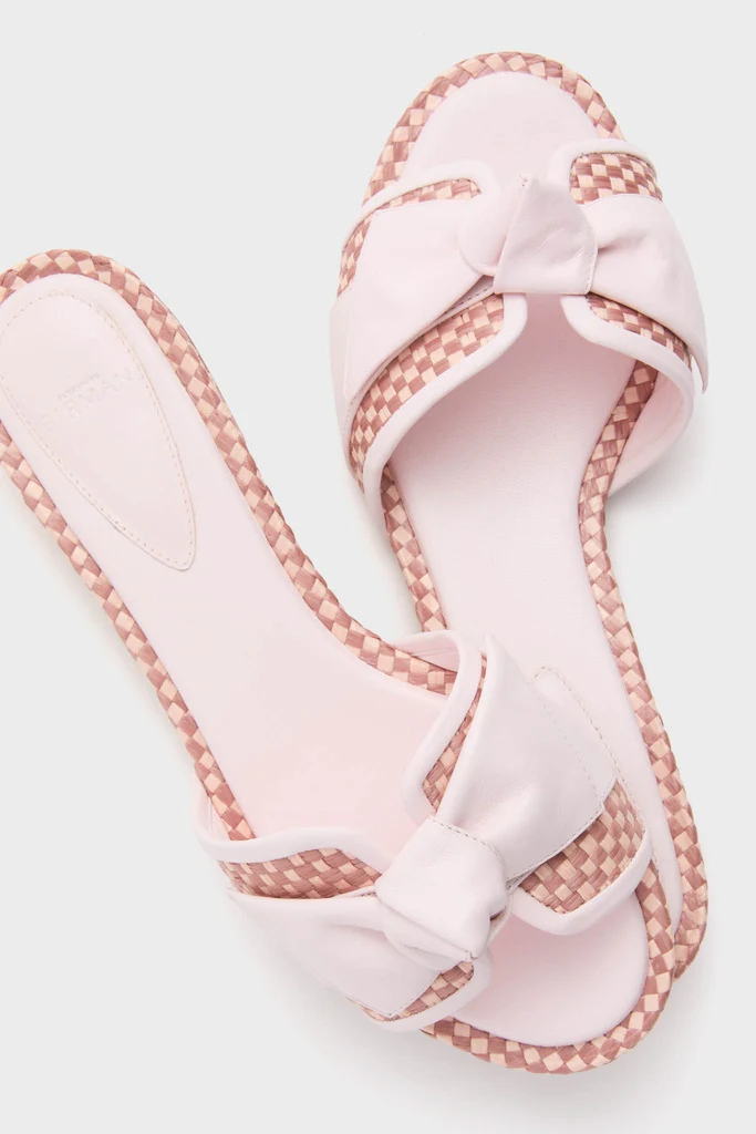Frost Pink Maci Clarita Padded Raffia Flats - Image 5