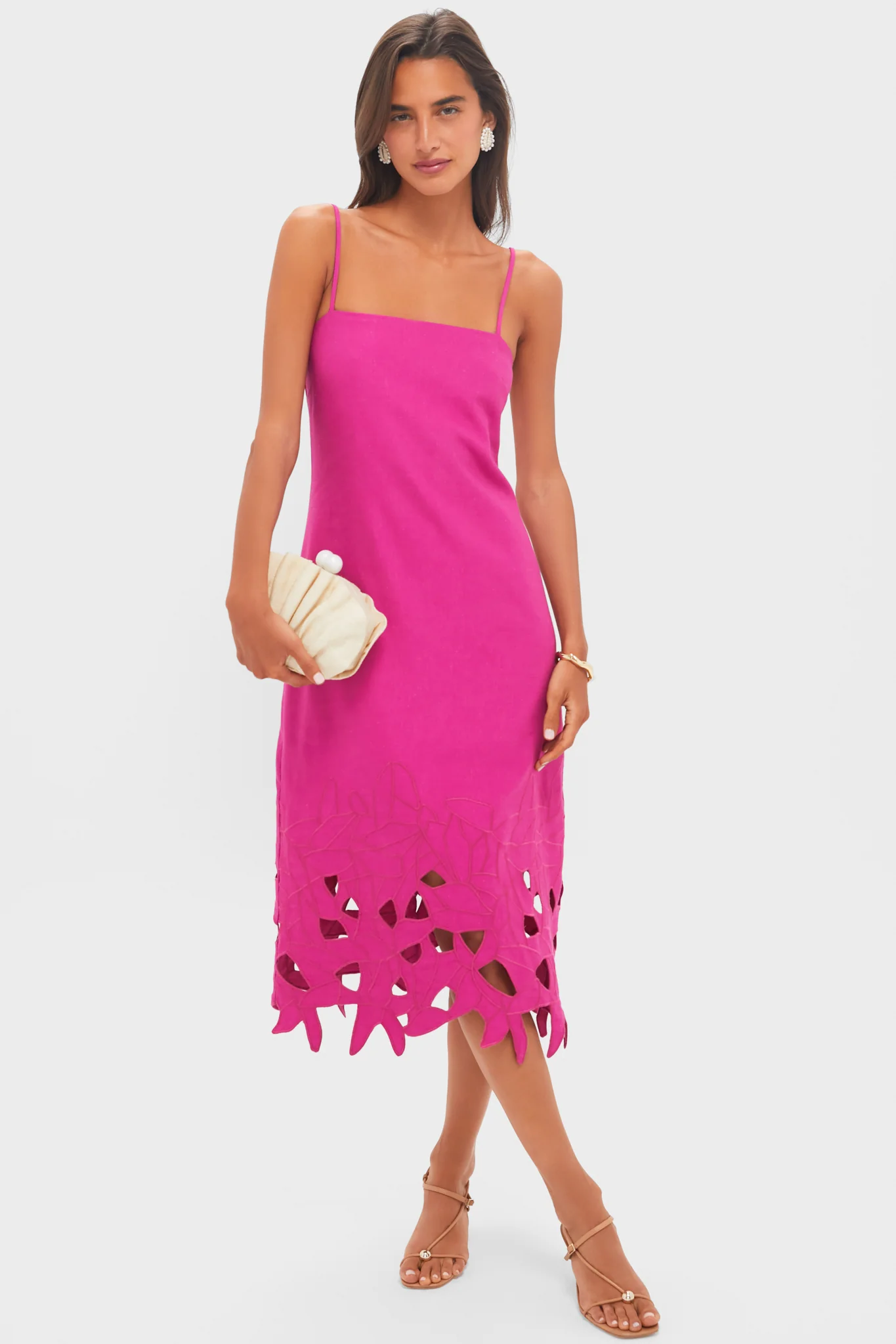 Fuchsia Linen Somerset Maxi Dress - Image 3