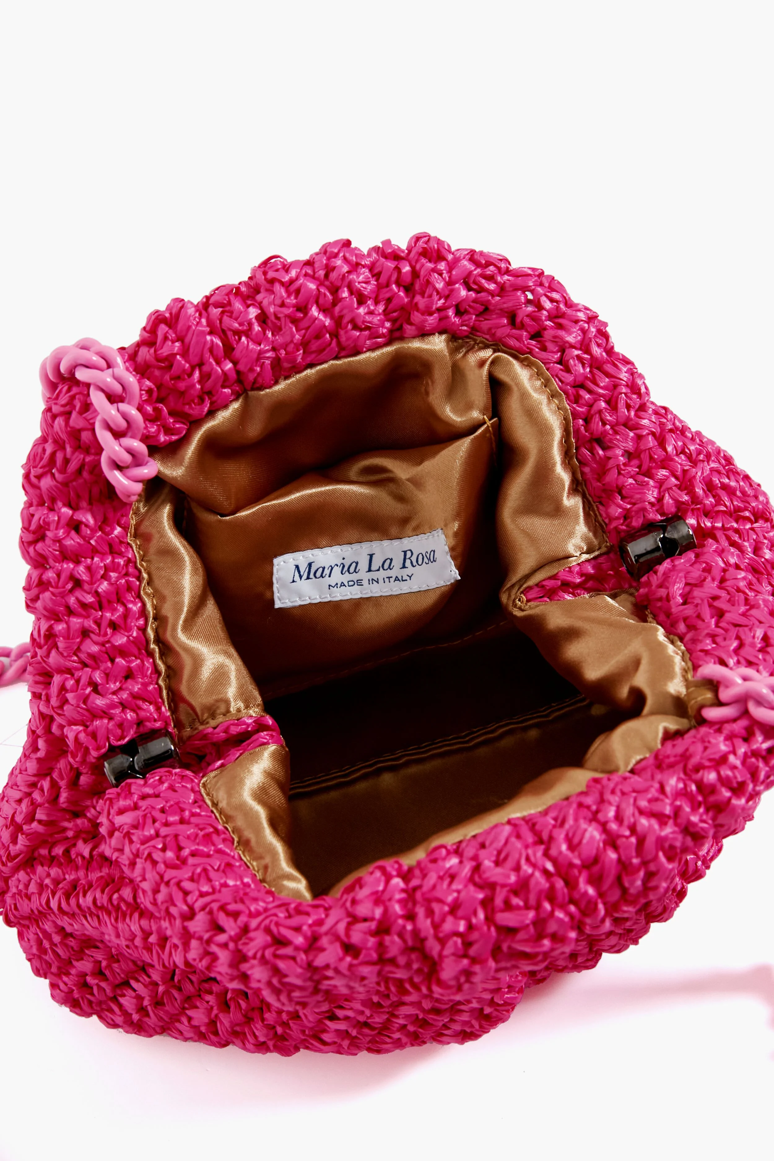 Fuchsia Mini Game Crochet Solid Clutch - Image 6