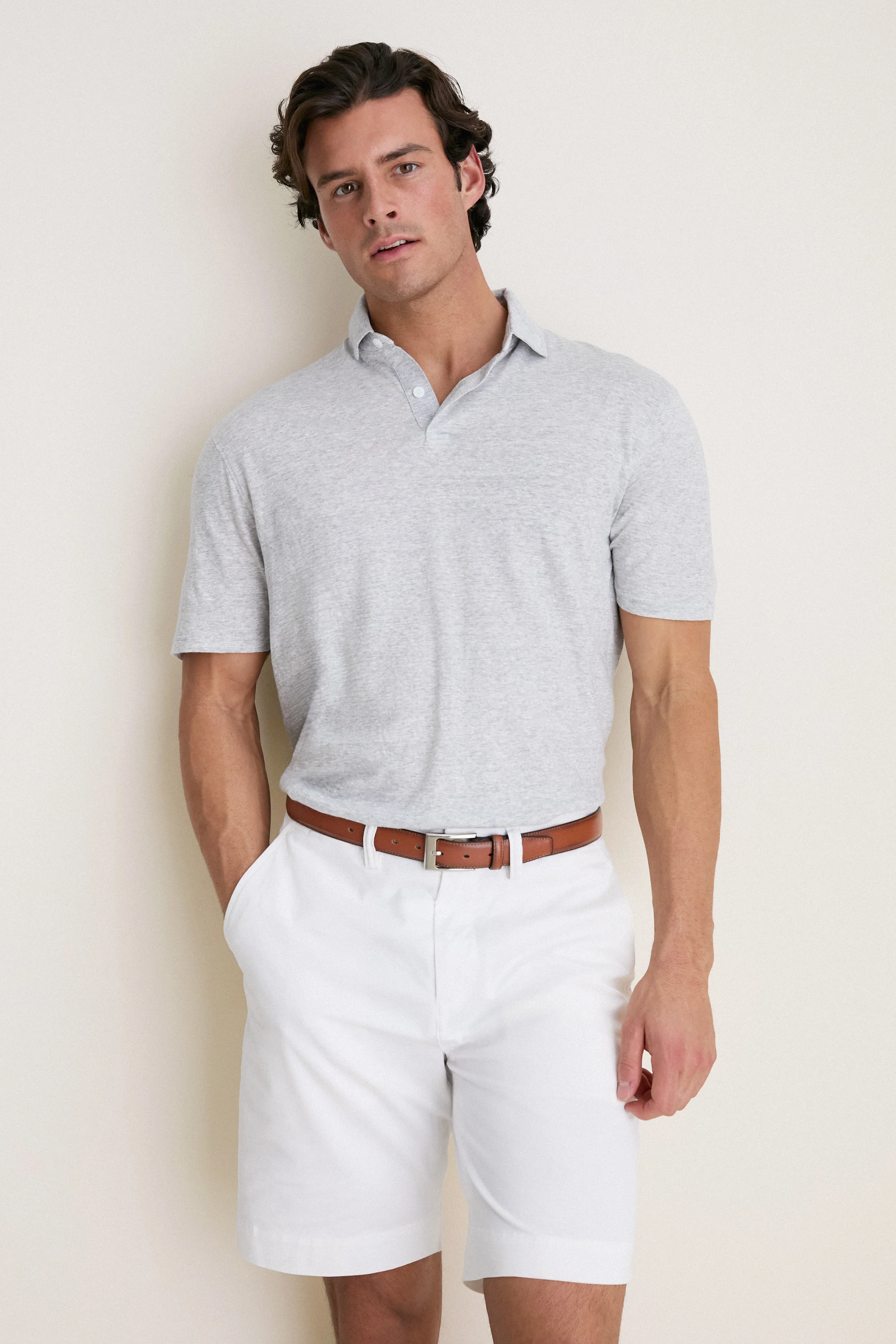 Gale Gray Linen Sanibel Polo