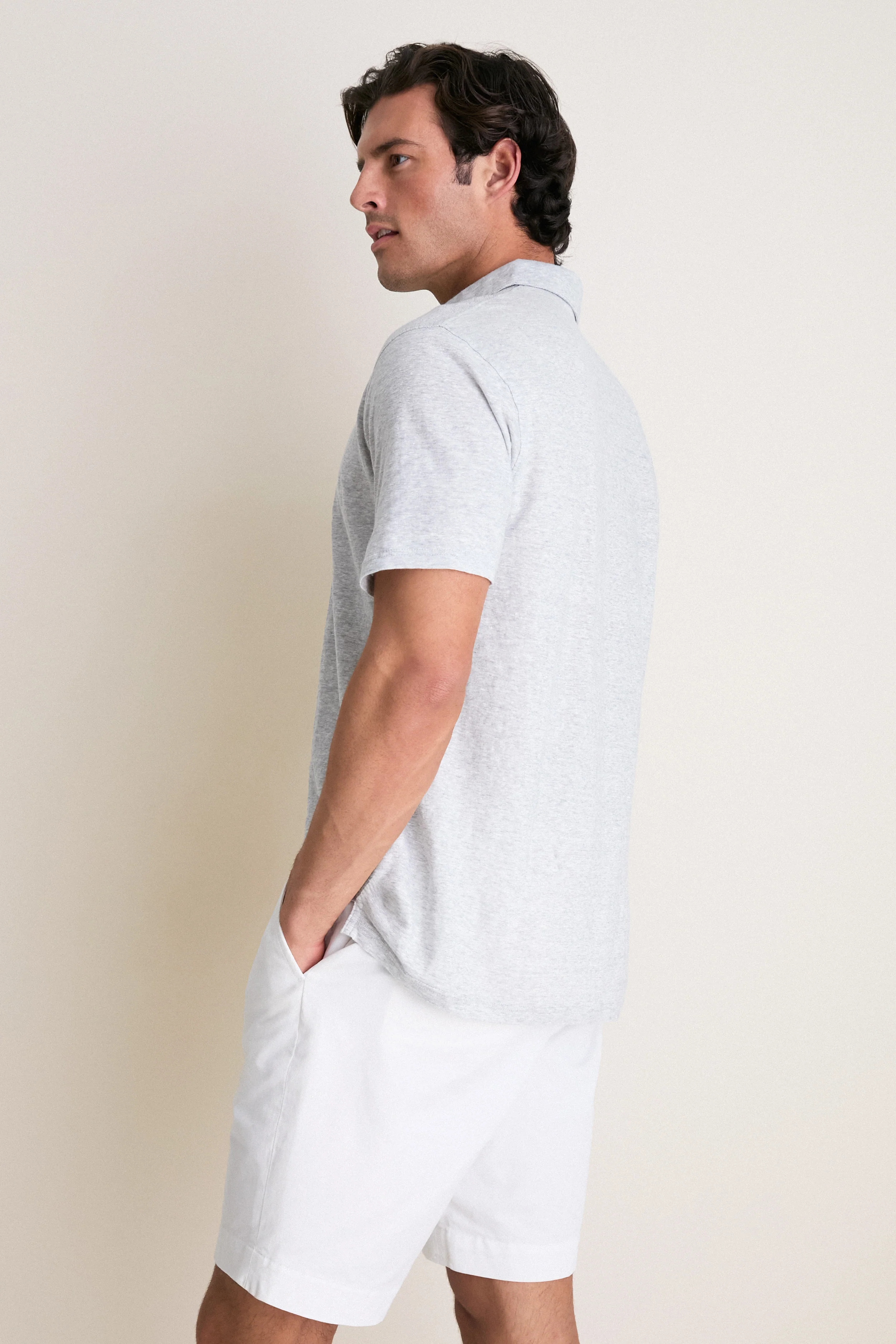 Gale Gray Linen Sanibel Polo - Image 3