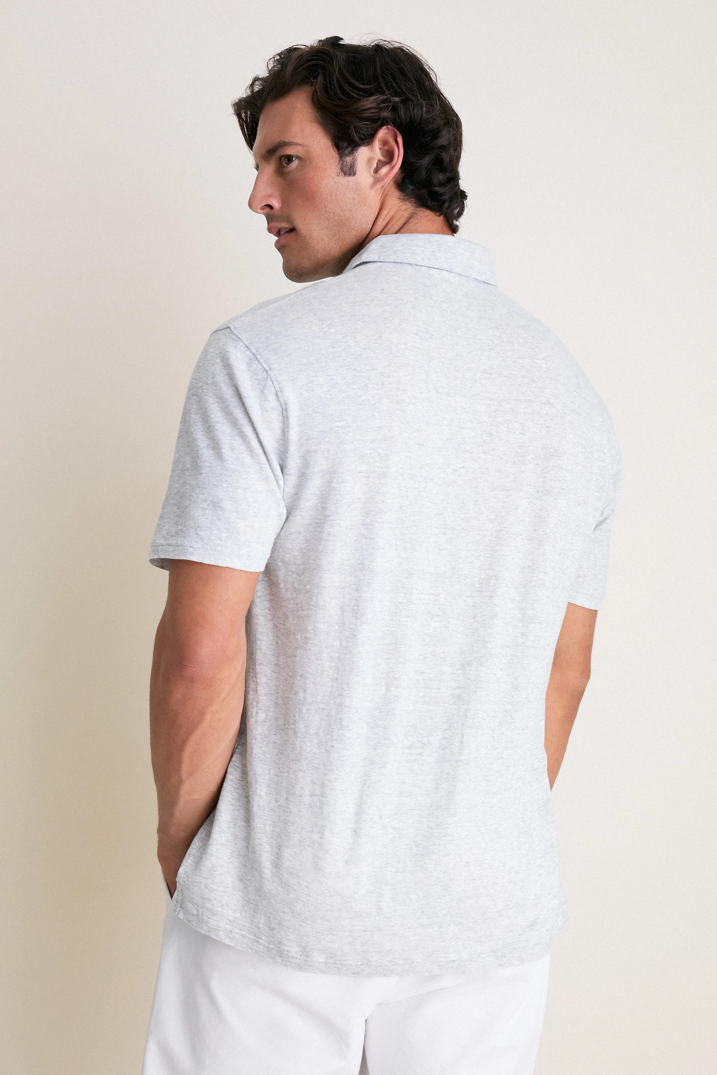 Gale Gray Linen Sanibel Polo - Image 4