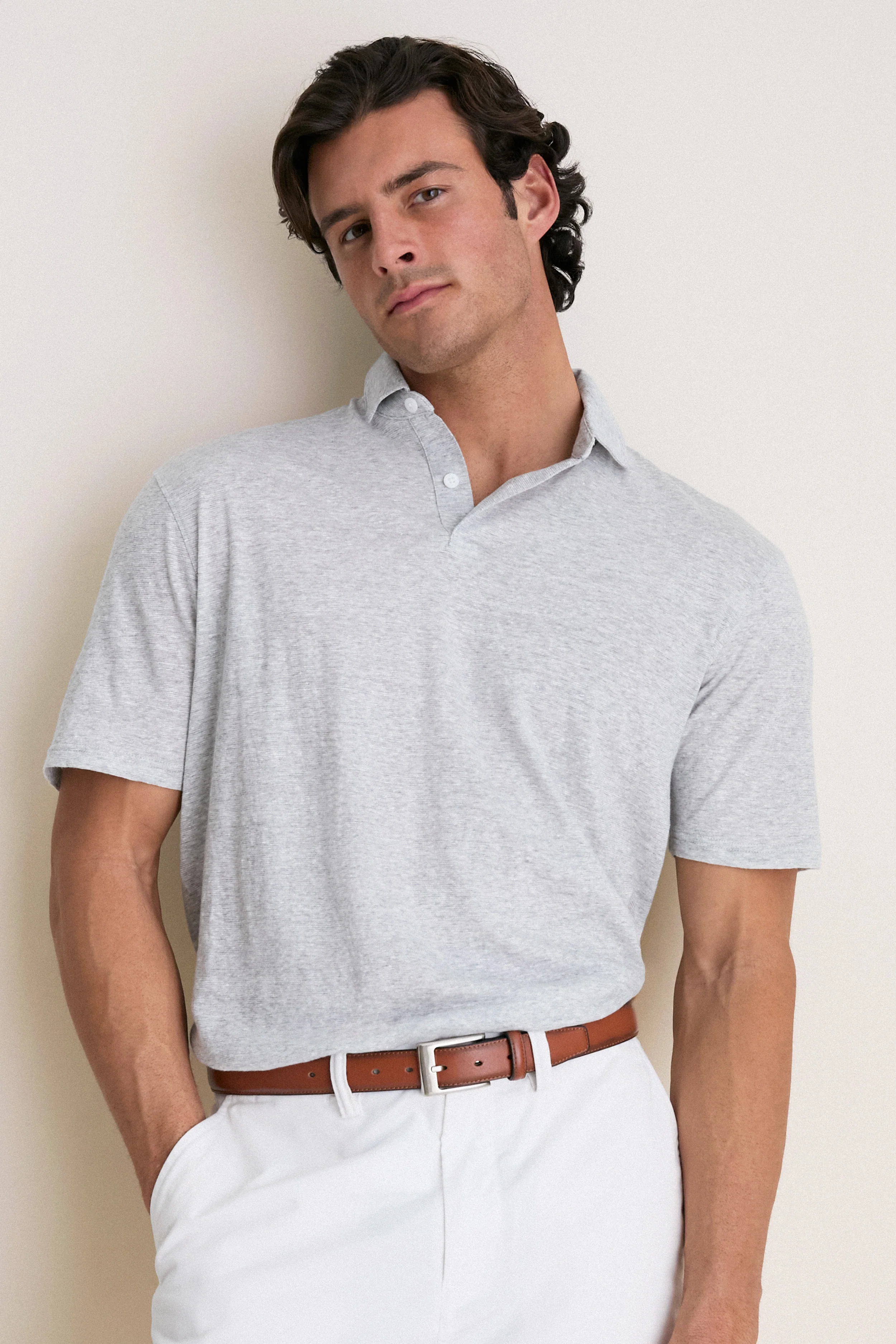 Gale Gray Linen Sanibel Polo - Image 6