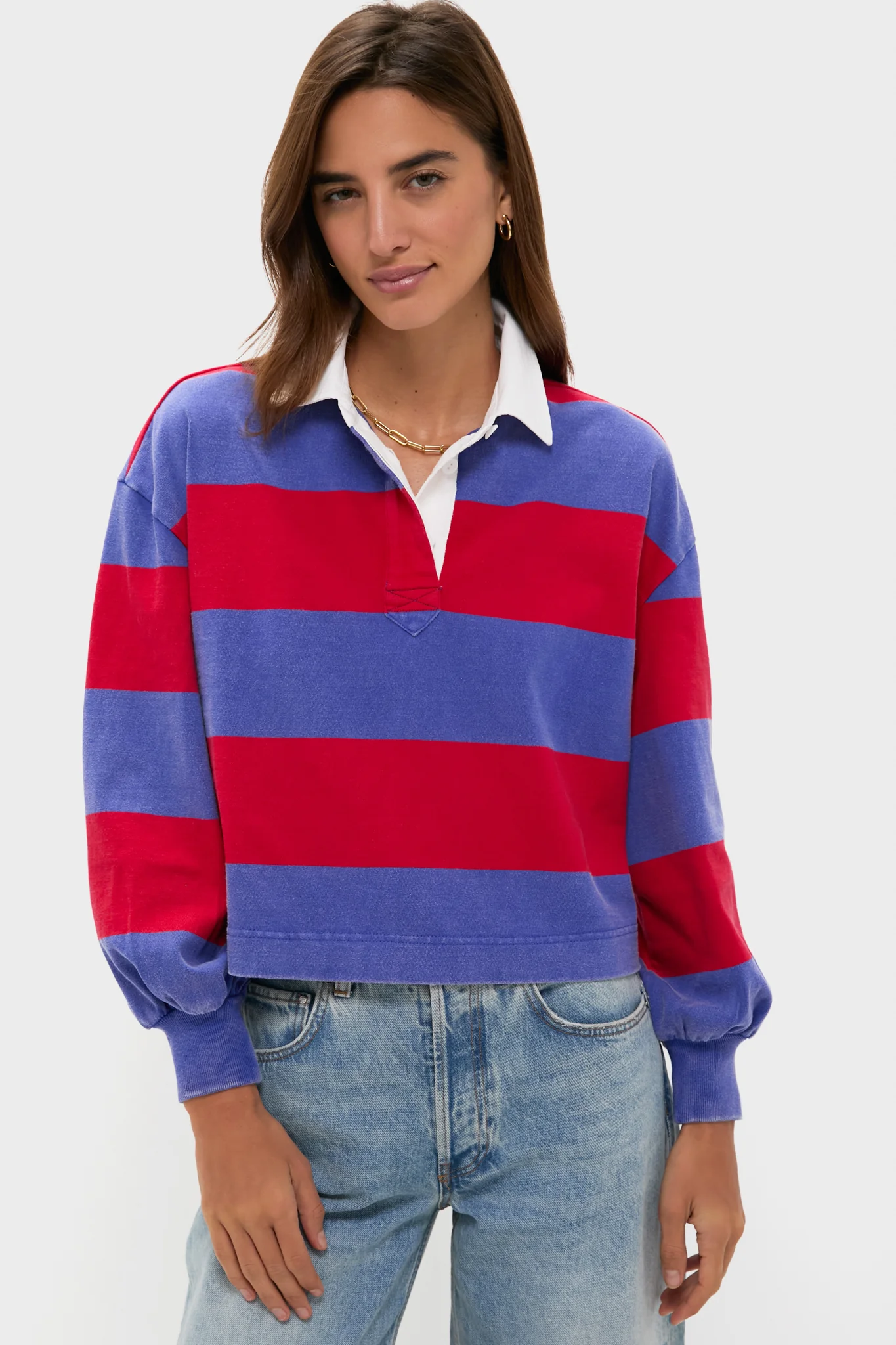 Gameday Red and Blue Swiftie Rugby Polo