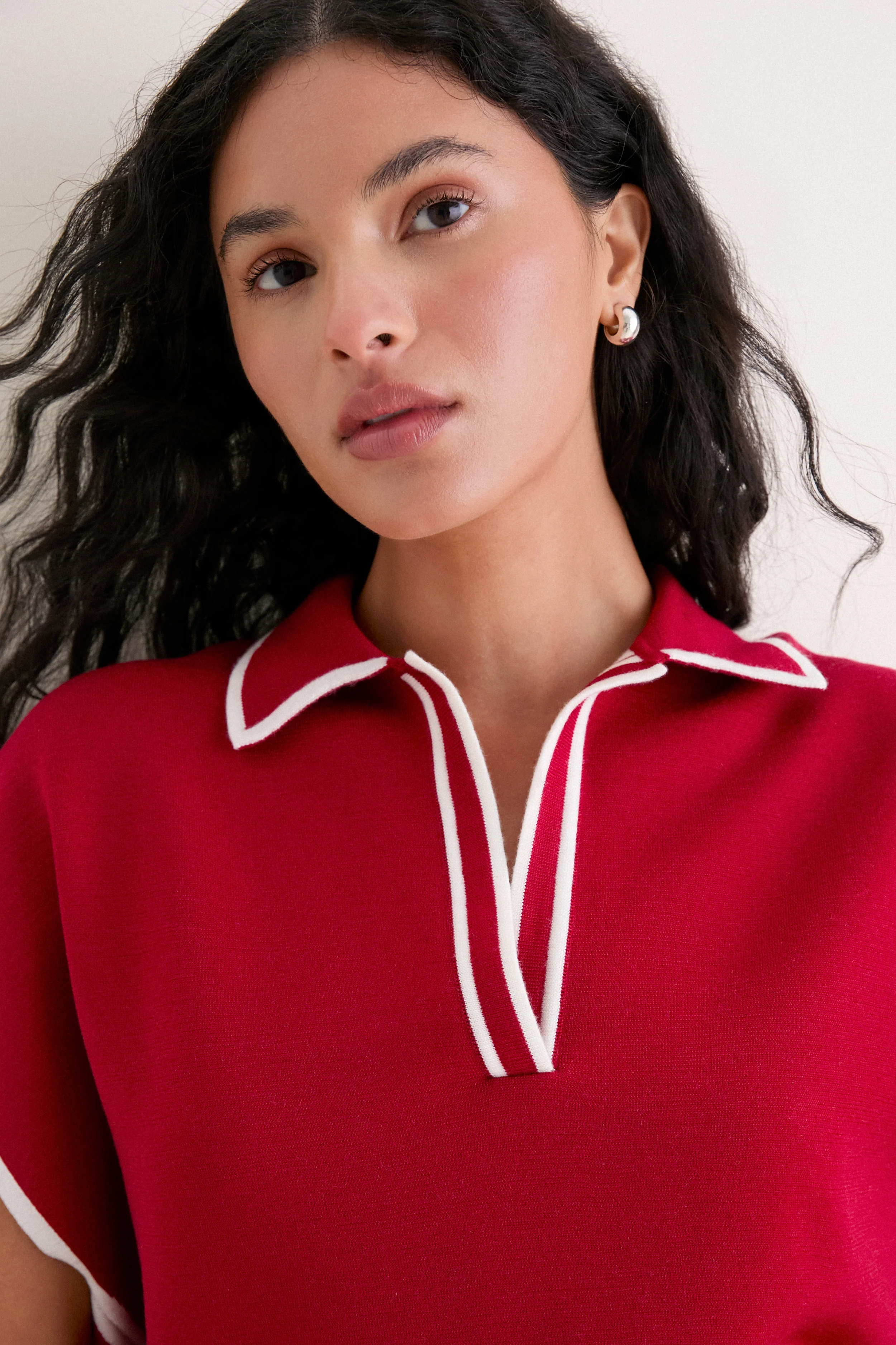 Garnet Eclat Polo Sweater - Image 5