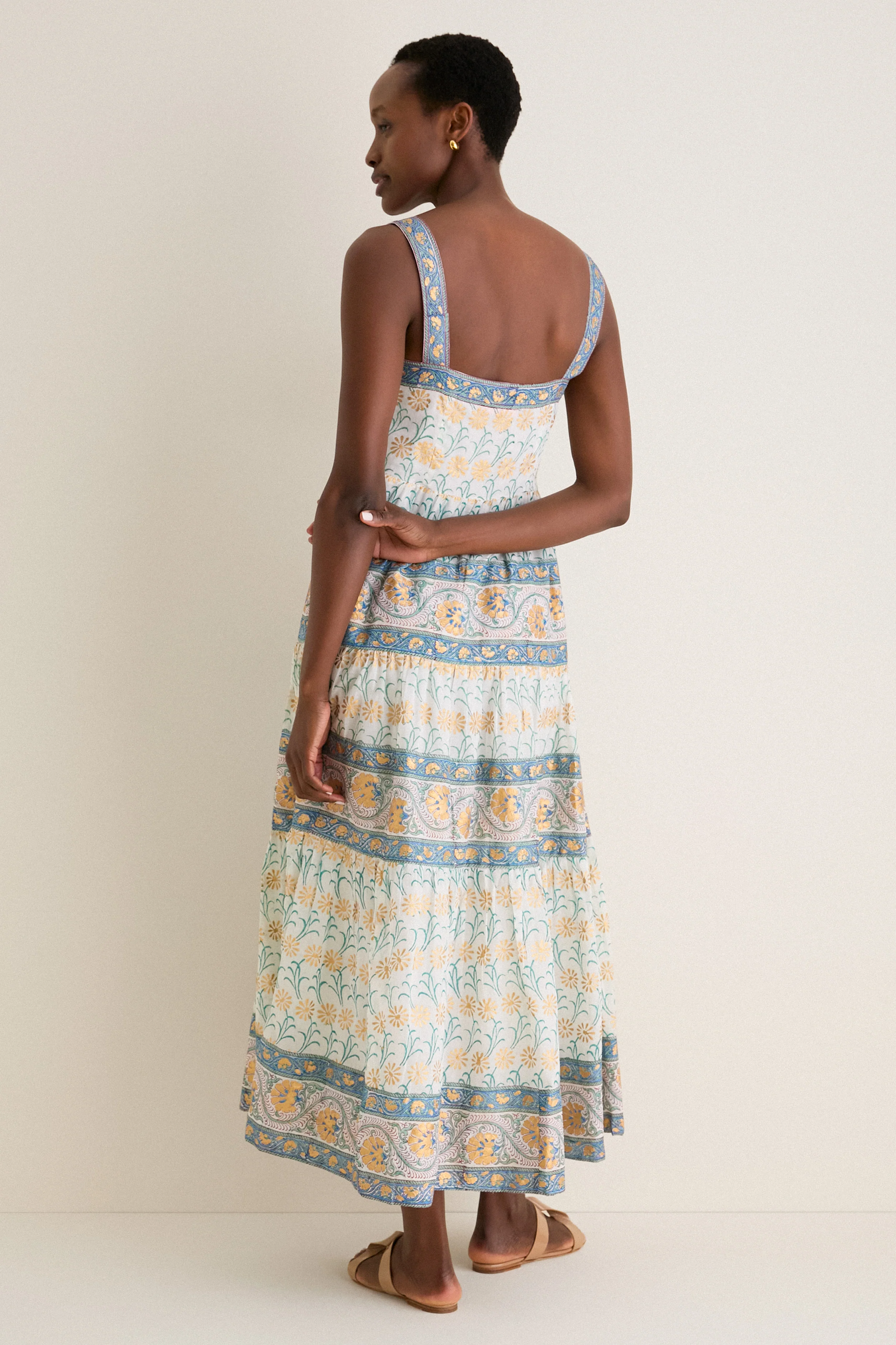 Geneva Green Strappy Maxi Dress - Image 5