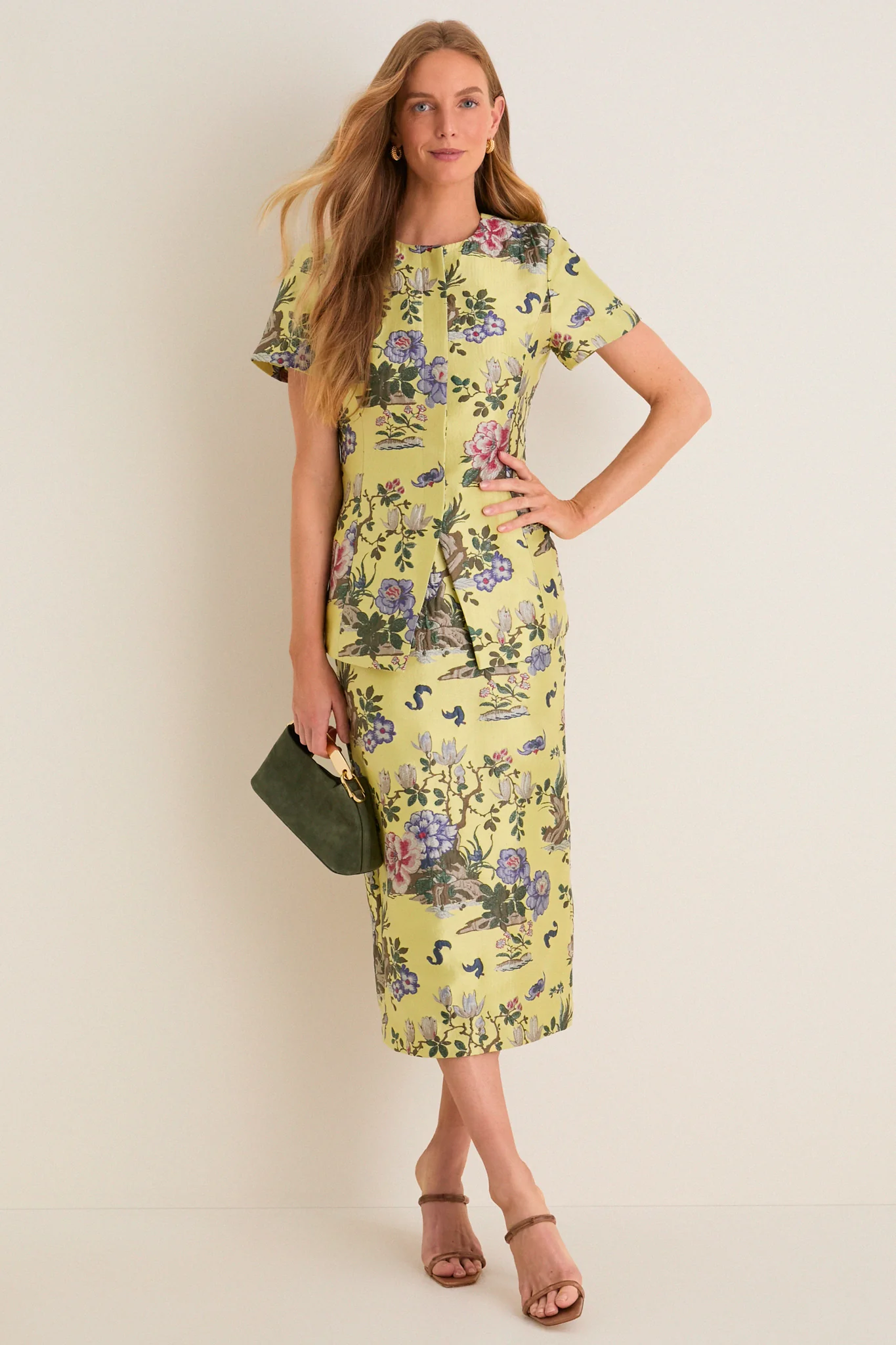 Gilded Chinoiserie Jacquard Ellington Skirt - Image 3