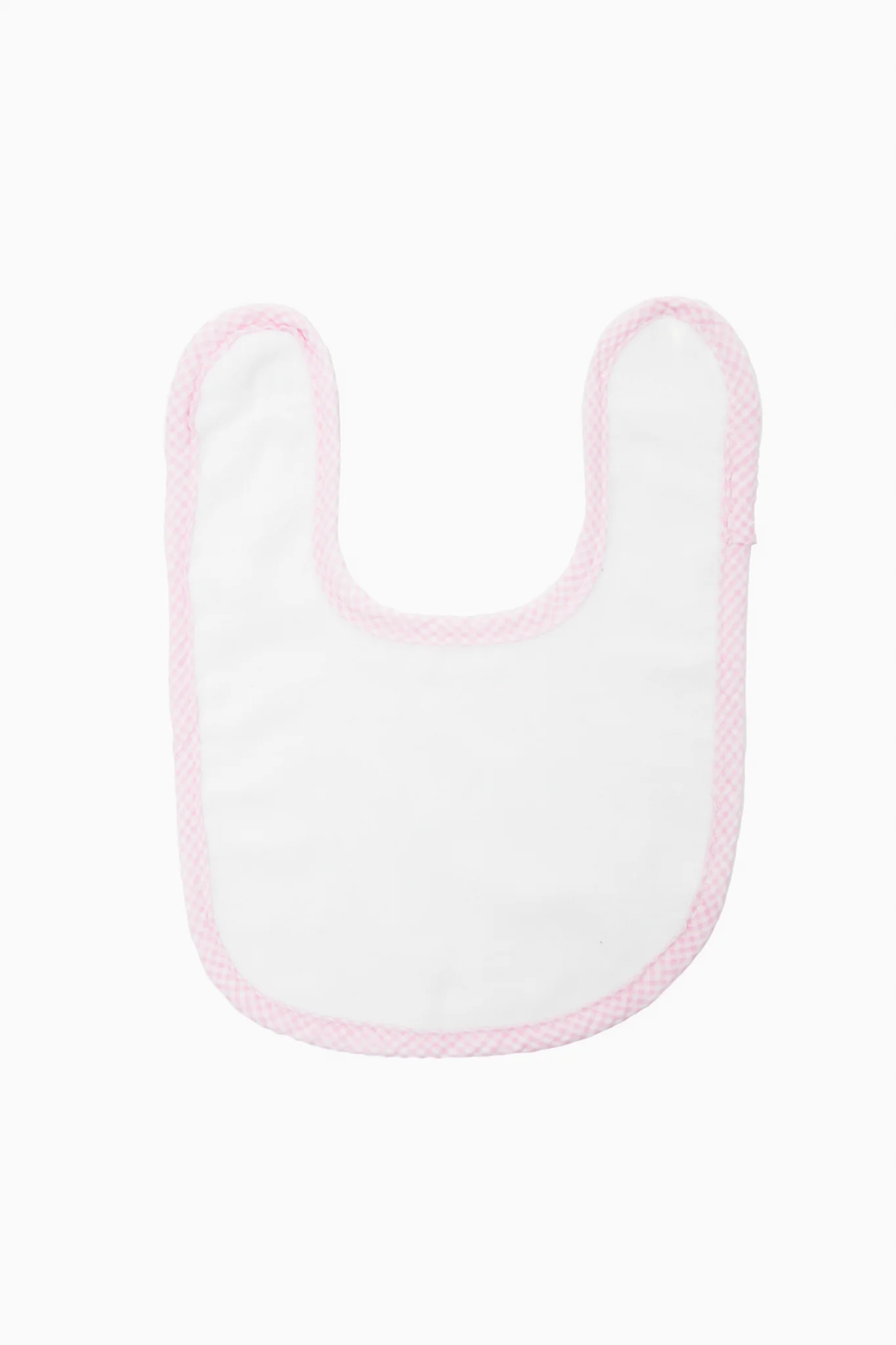 Pink Gingham Infant Bib