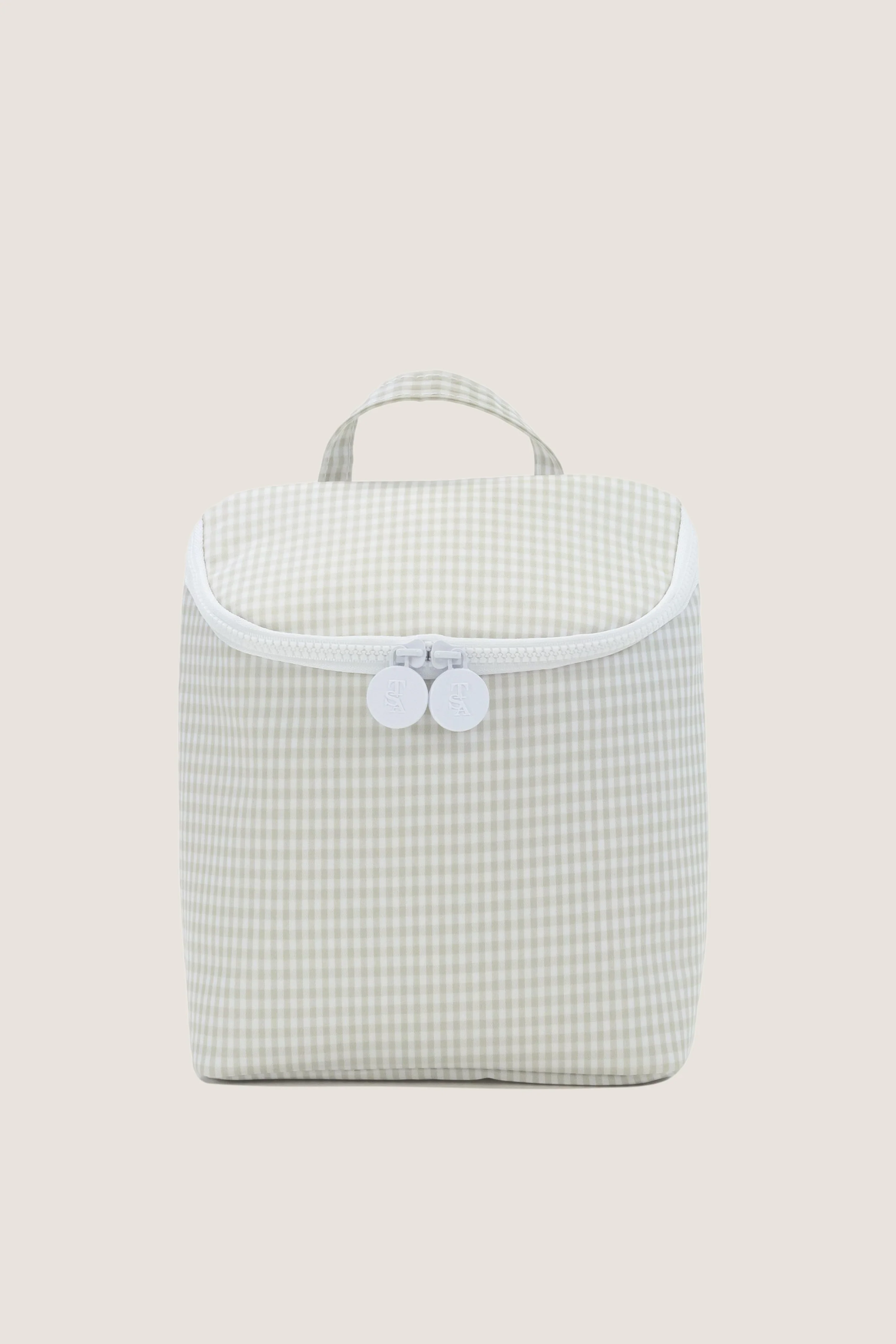 Gingham Pearl Grey Take Away Insulated Lunch Bag