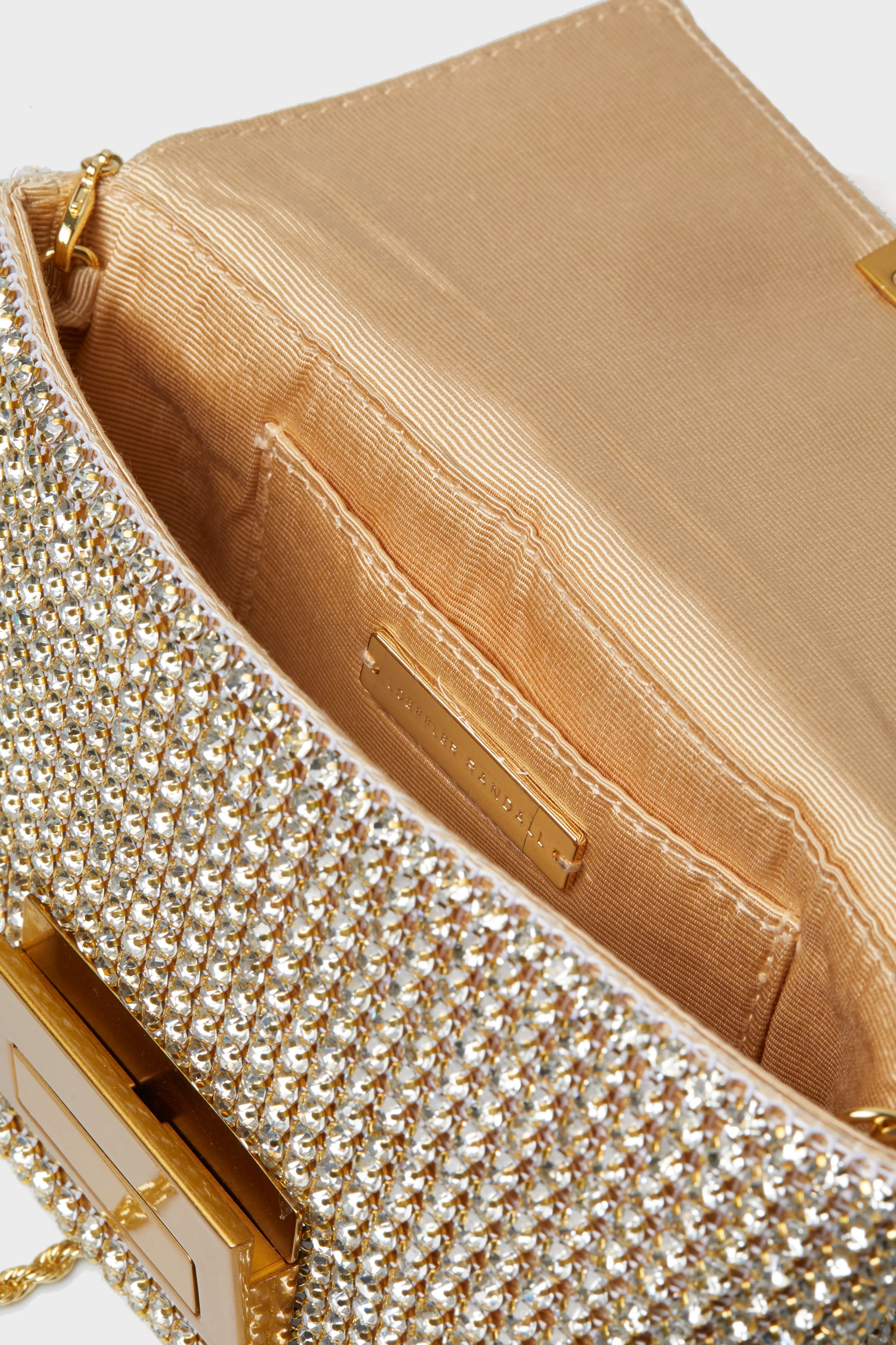 Gold Gauge Diamante June Bag - Image 5
