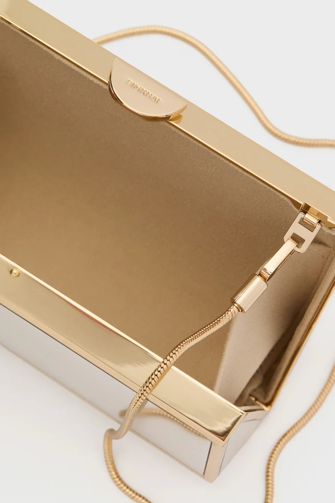 Gold Maddox Mirror Clutch - Image 6