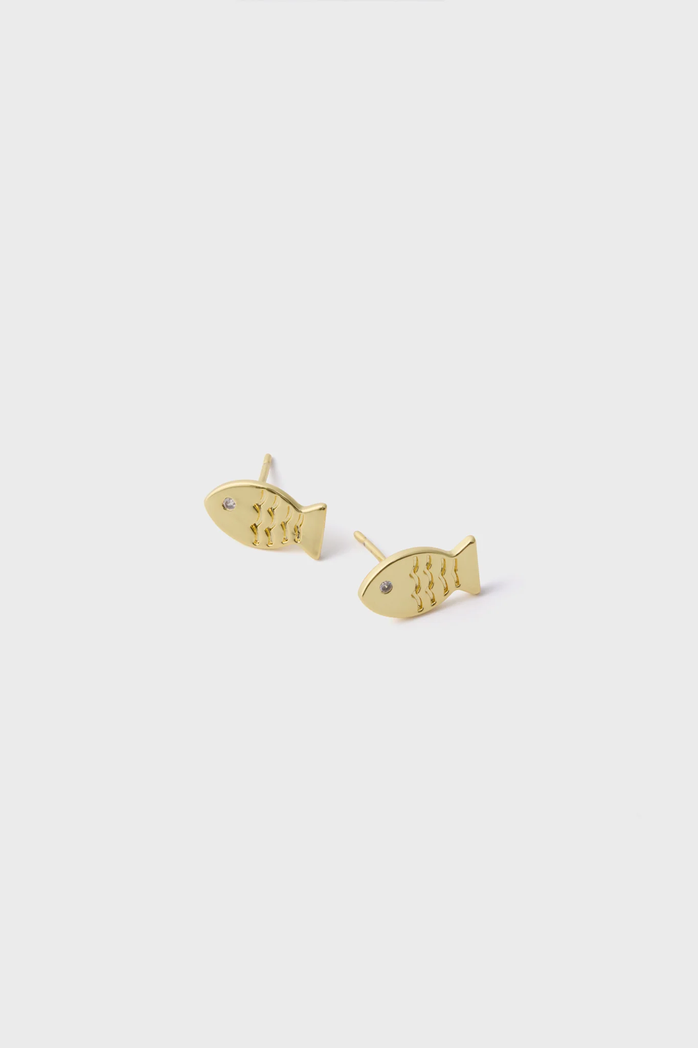 Gold Mini Fish Studs