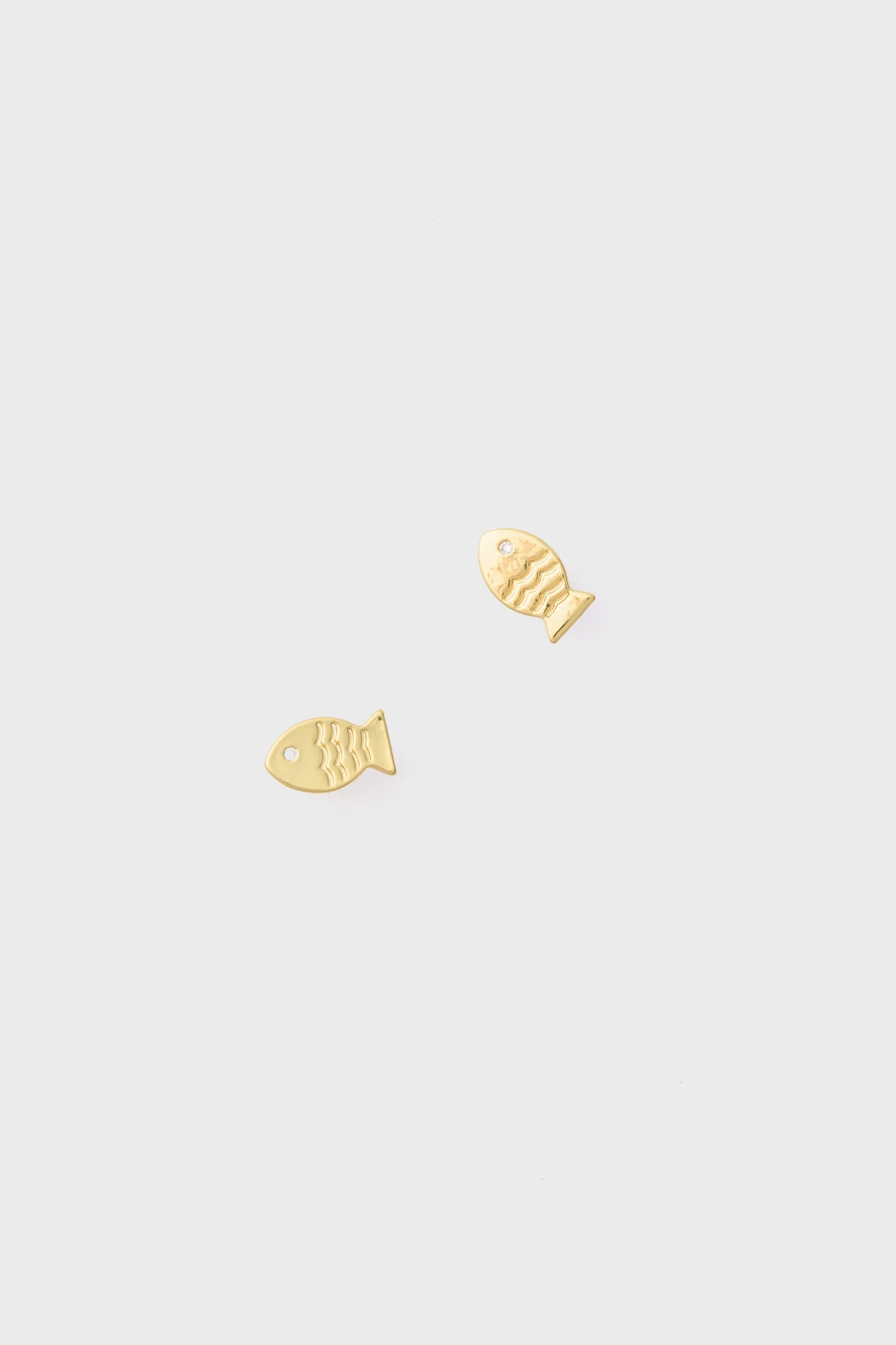 Gold Mini Fish Studs - Image 3
