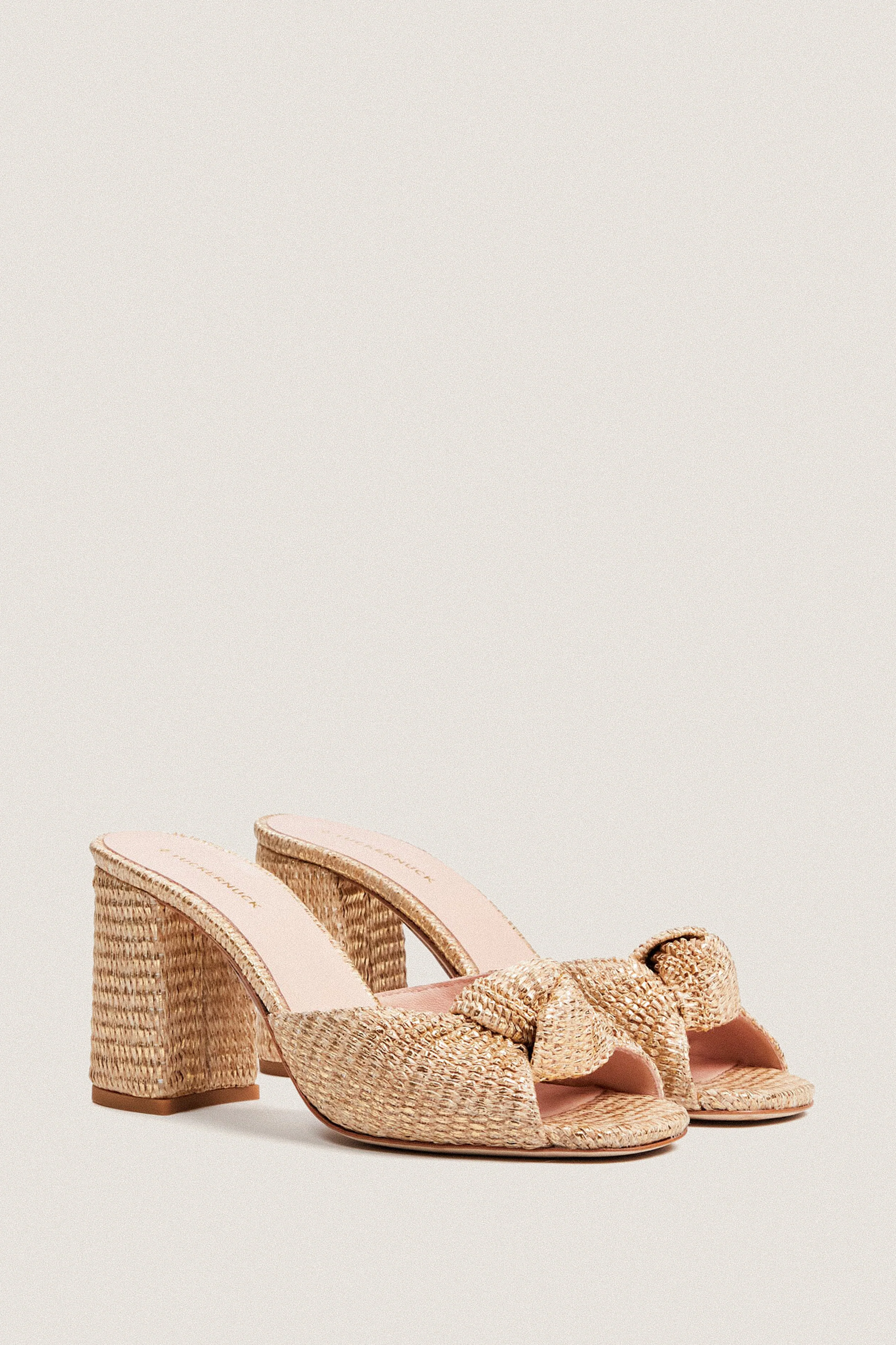 Gold Raffia Blake Heels - Image 7