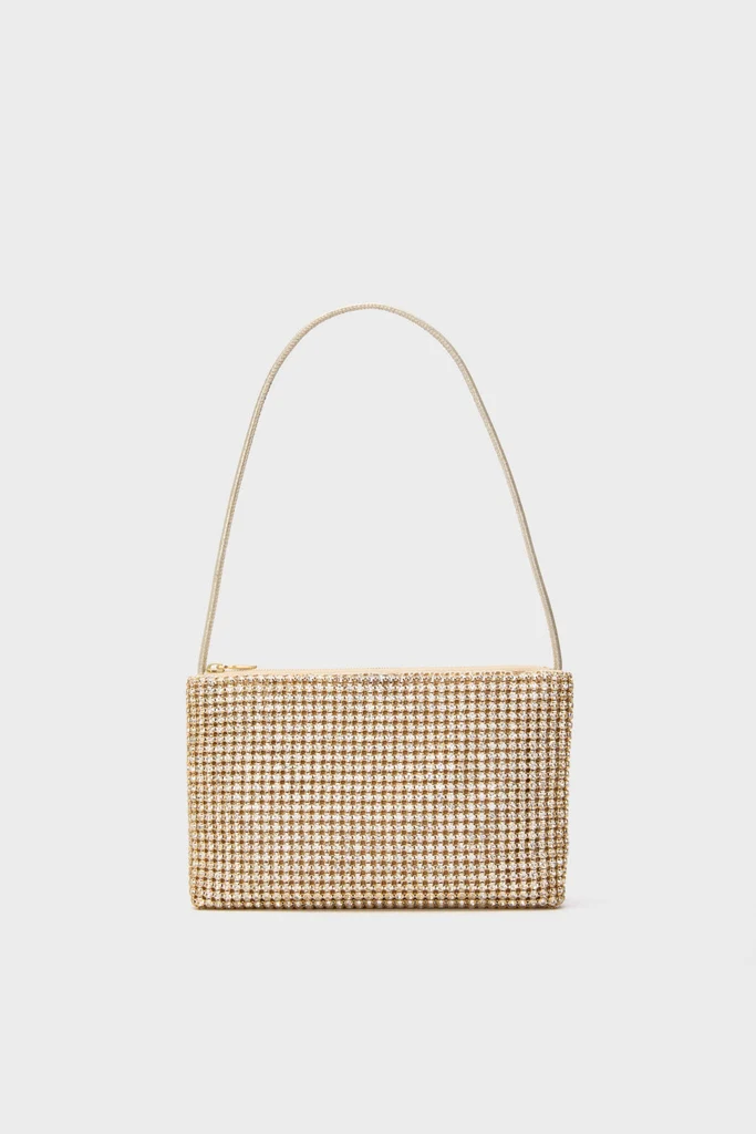 Gold Rhinestone Diamante Clutch