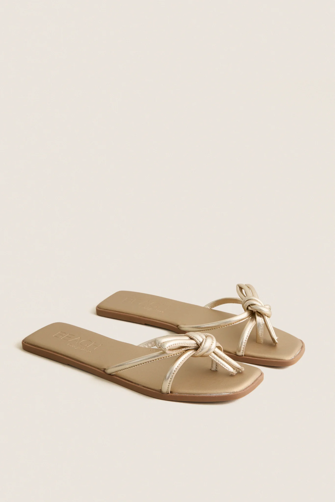 Gold Ruthie Bow Sandals - Image 4