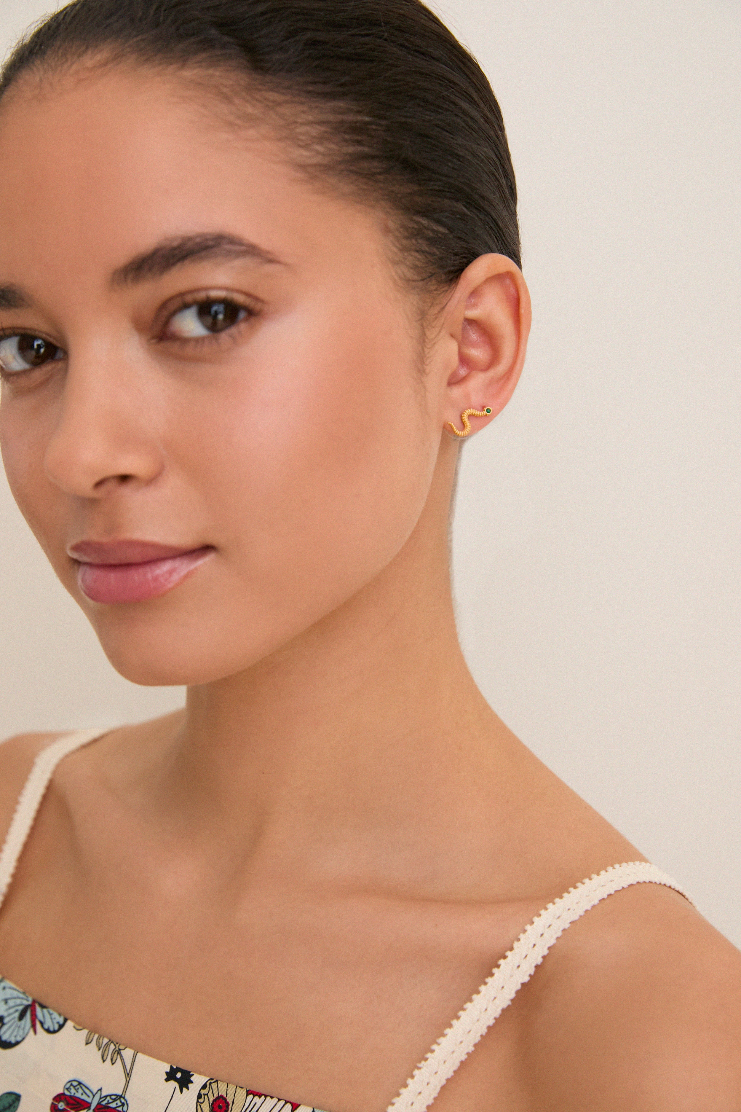 Gold Serpent Earrings - Image 2