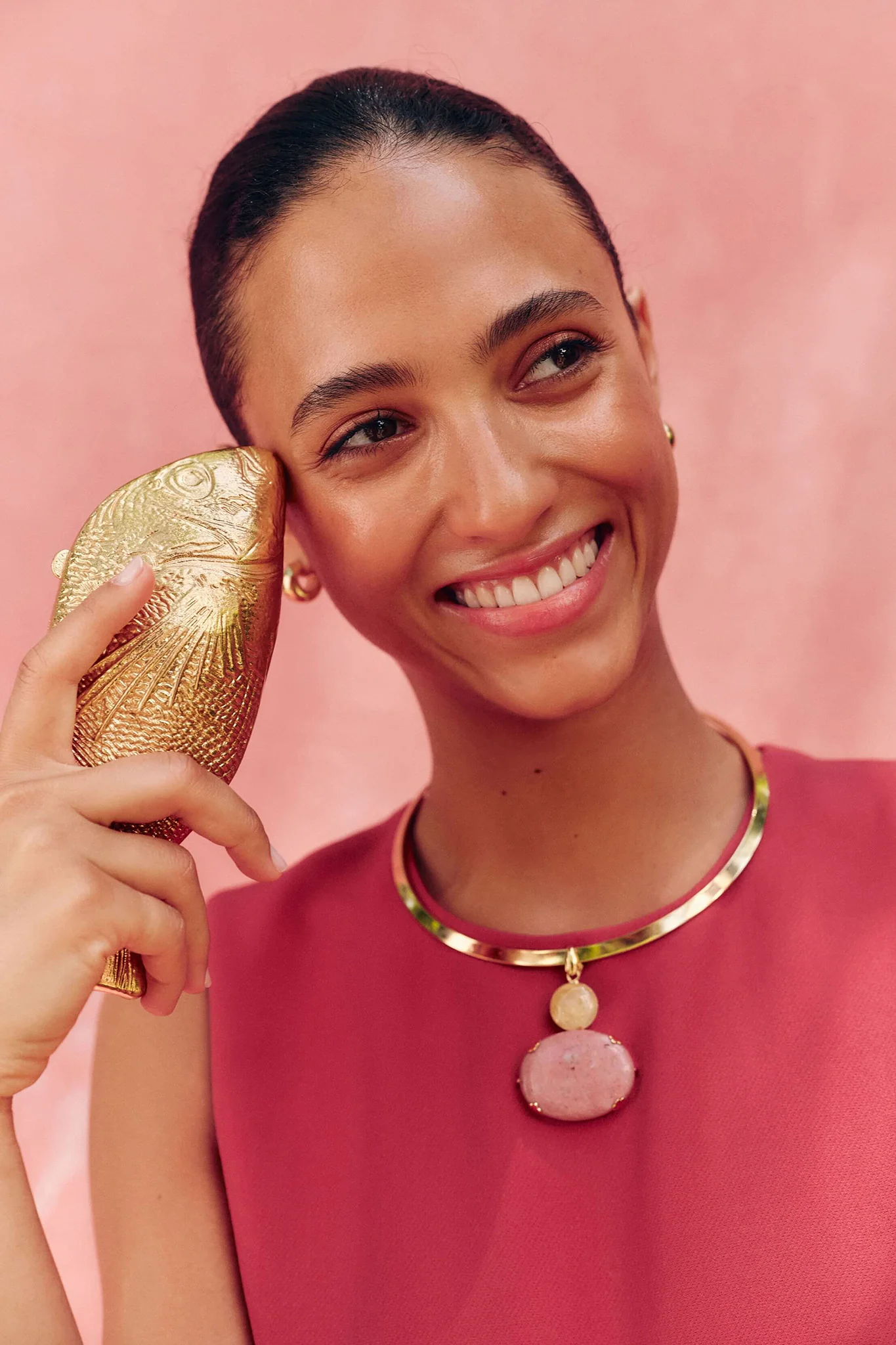 Gold Splash Metal Clutch - Image 2
