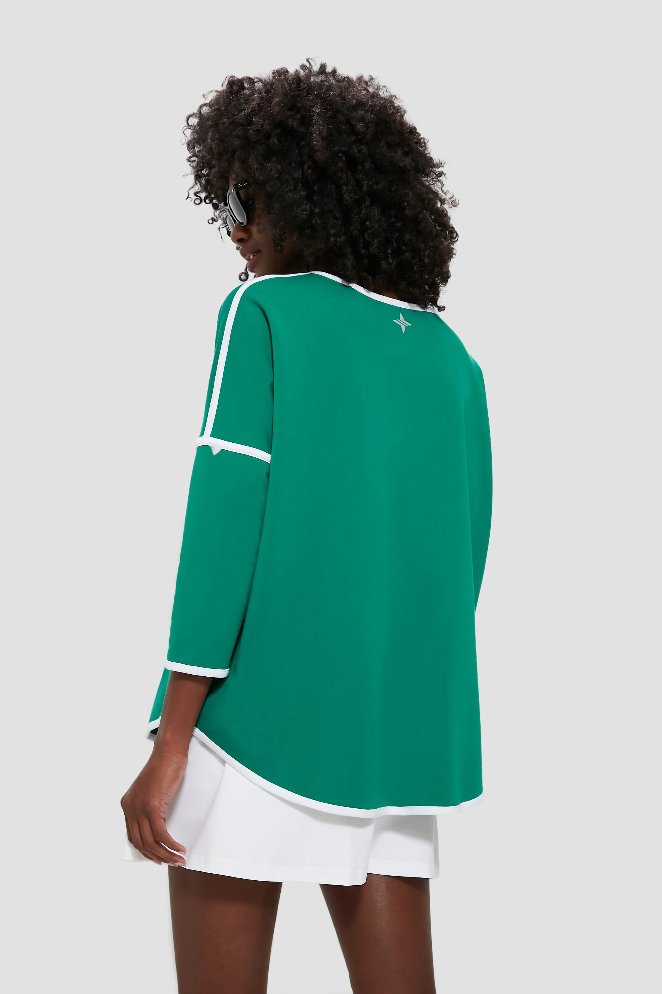 Green and White Terry Farah Pullover - Image 5
