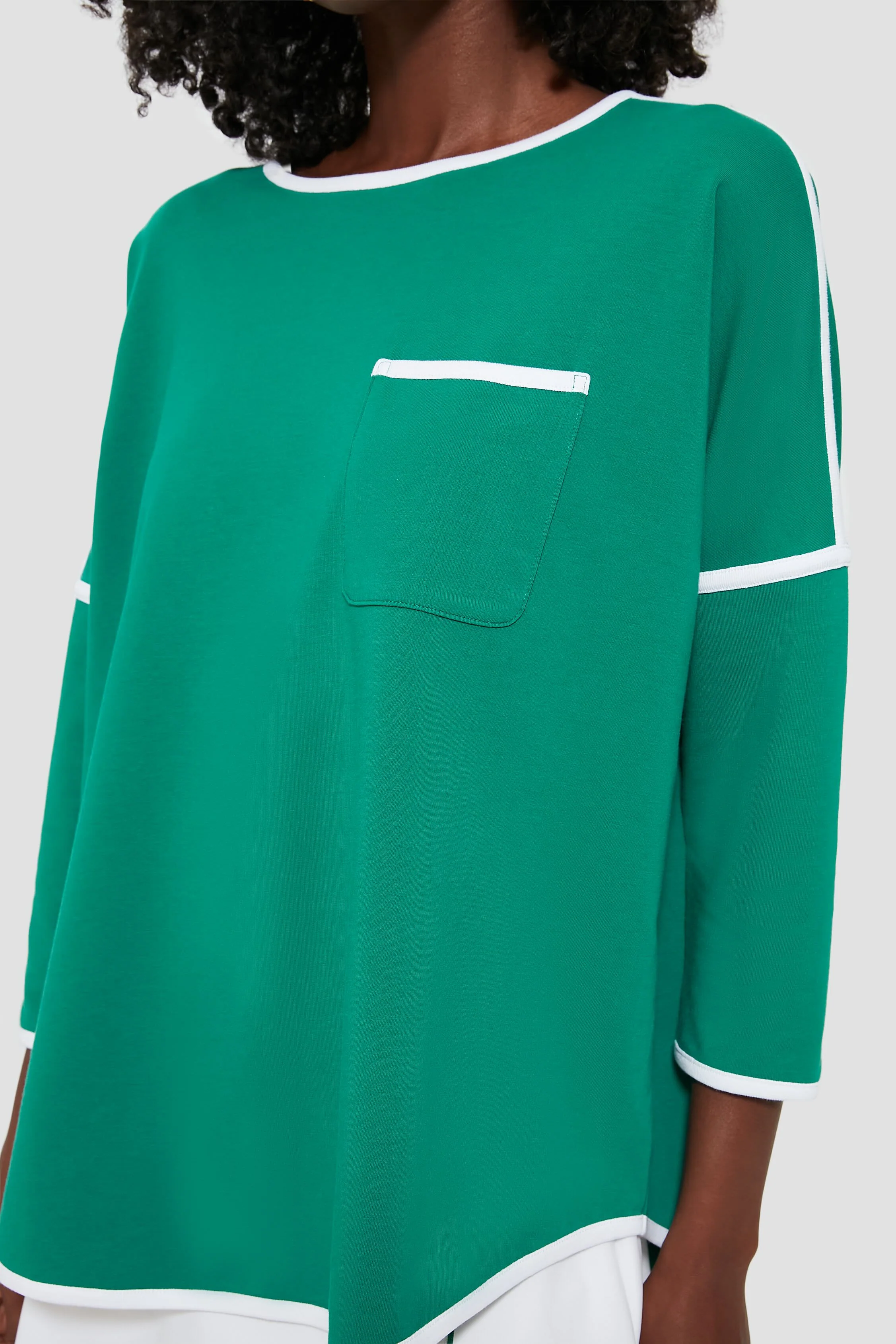 Green and White Terry Farah Pullover - Image 6