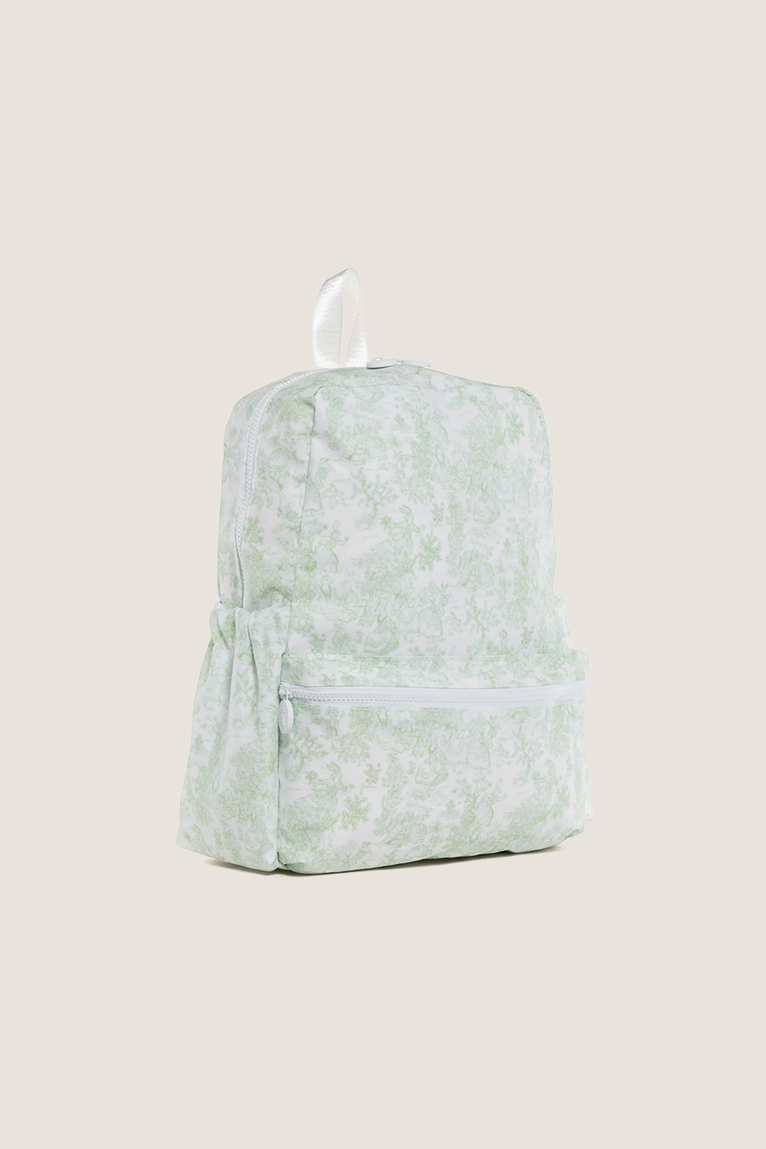 Green Bunny Toile Backpack - Image 2