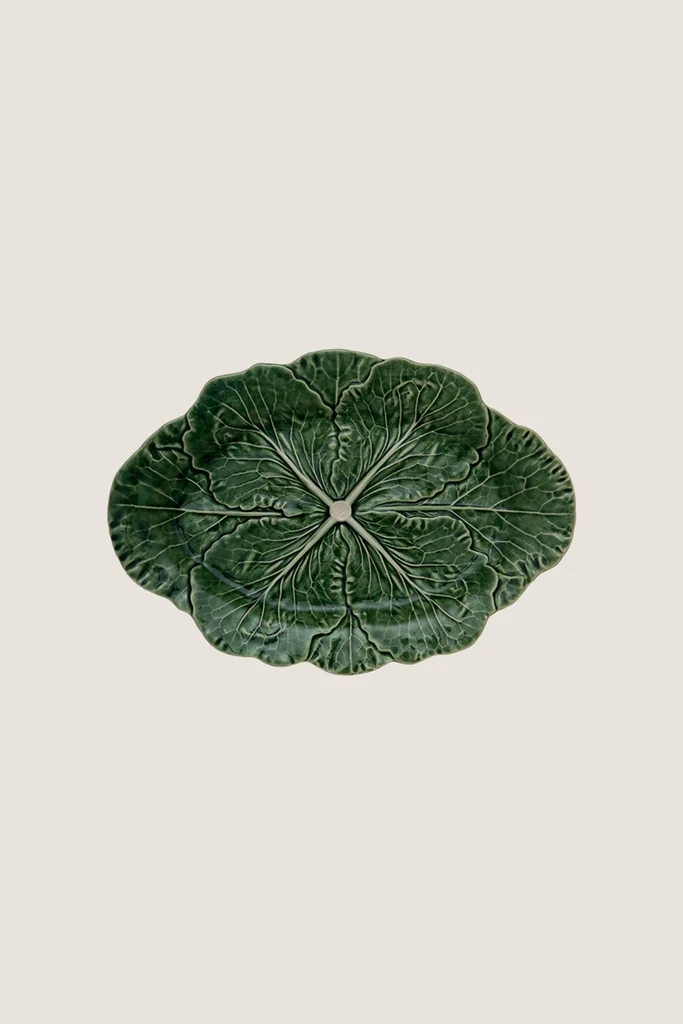 Green Cabbage Small Oval Platter - Image 2