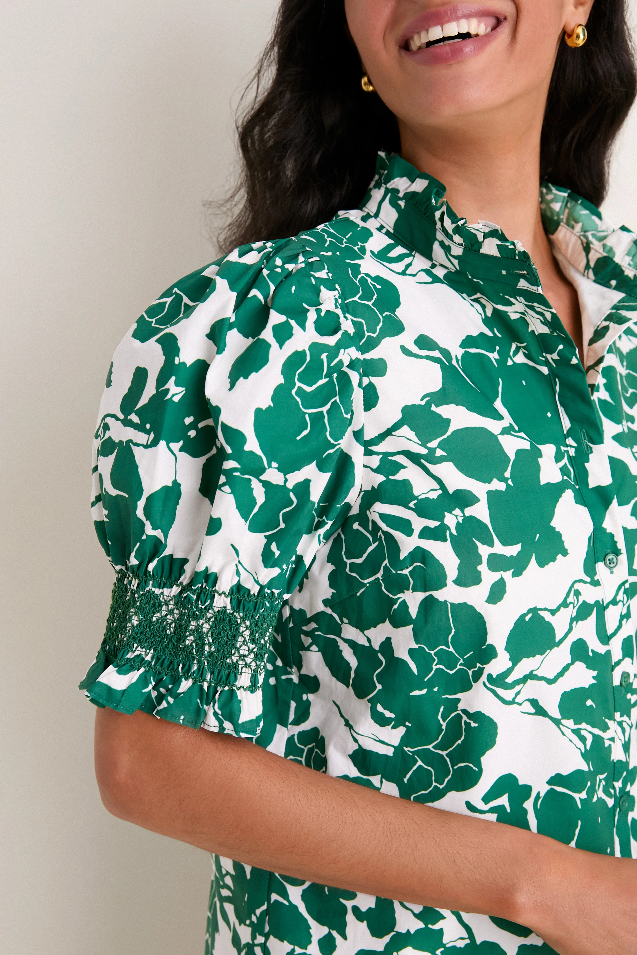 Green Floral Floral Lou Lou Mini Dress - Image 2